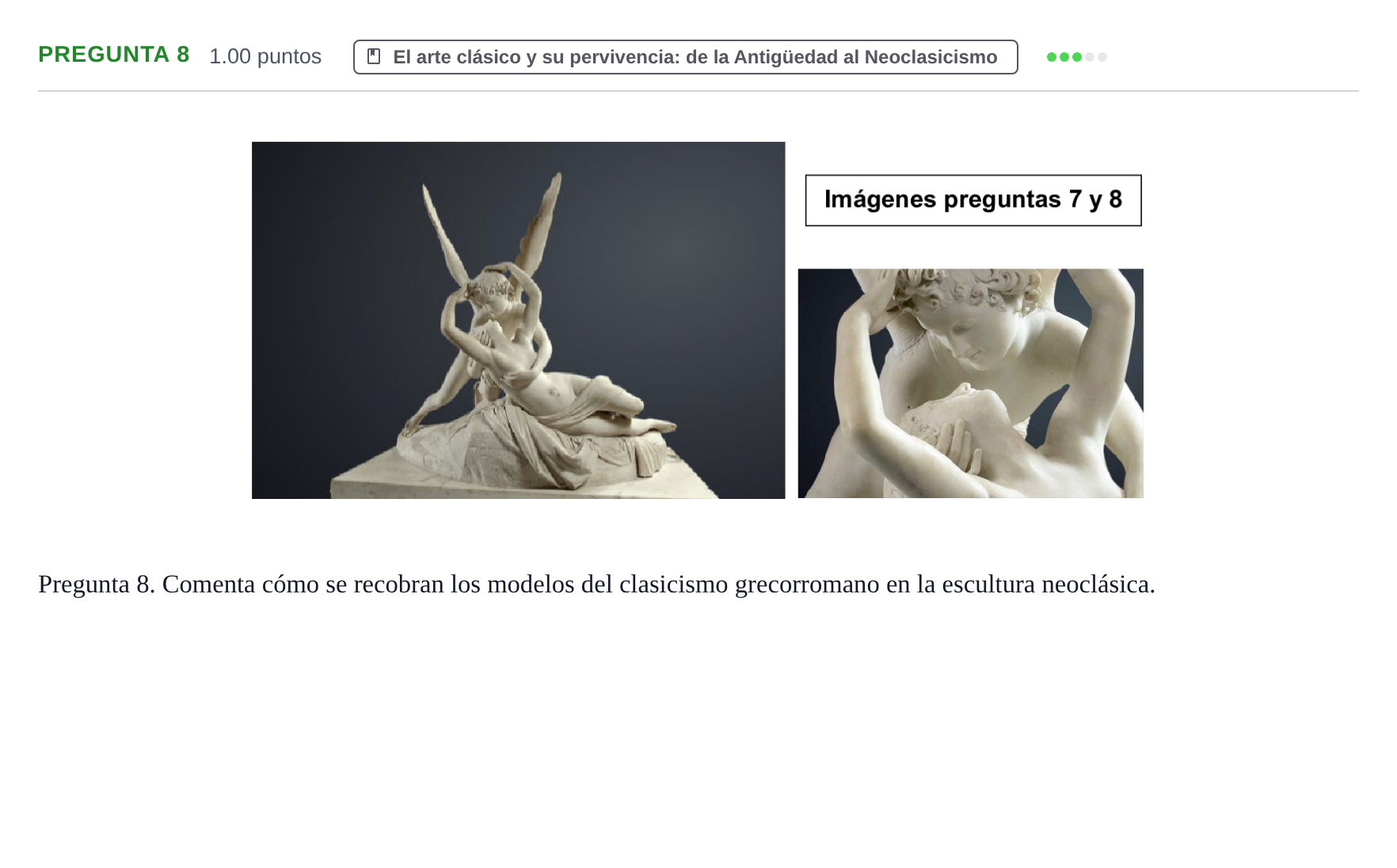 Enunciado: Pregunta 8 · Fundamentos Artísticos PAU Asturias Extraordinaria 2024