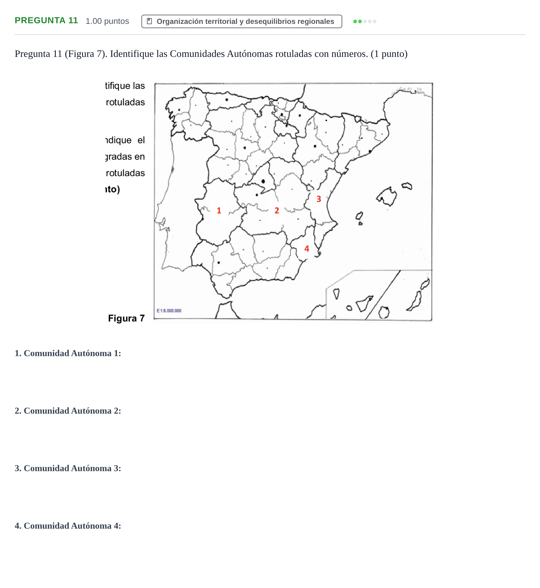 Enunciado: Pregunta 11 · Geografía PAU Asturias Ordinaria 2024