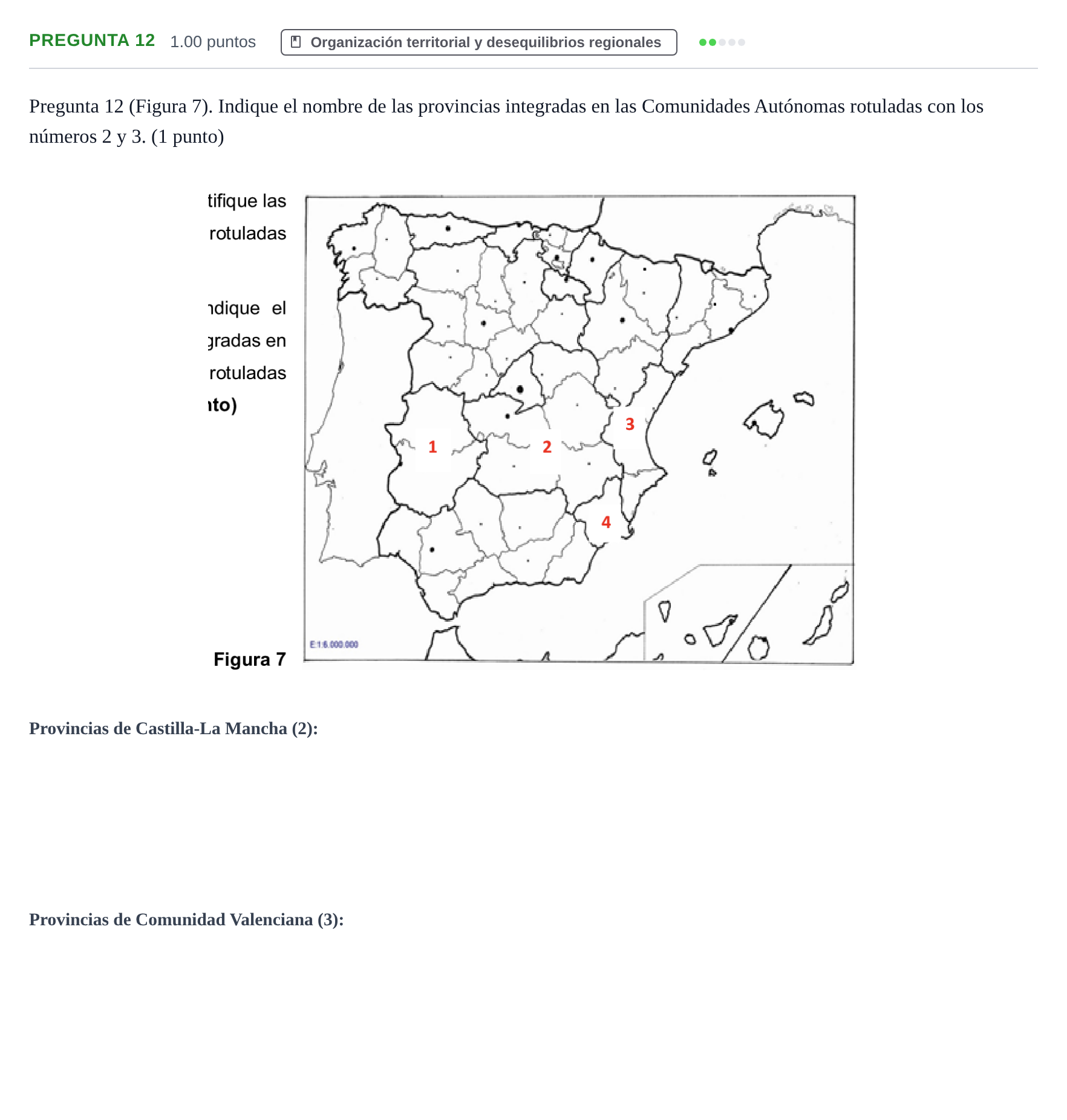 Enunciado: Pregunta 12 · Geografía PAU Asturias Ordinaria 2024