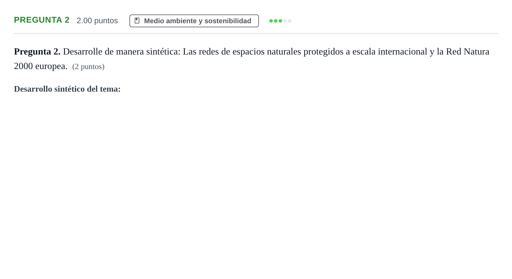 Enunciado: Pregunta 2 · Geografía PAU Asturias Ordinaria 2024