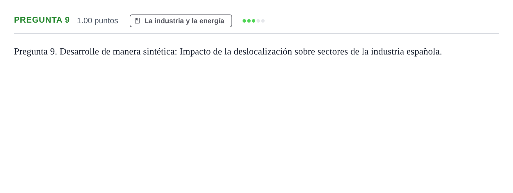 Enunciado: Pregunta 9 · Geografía PAU Asturias Ordinaria 2024