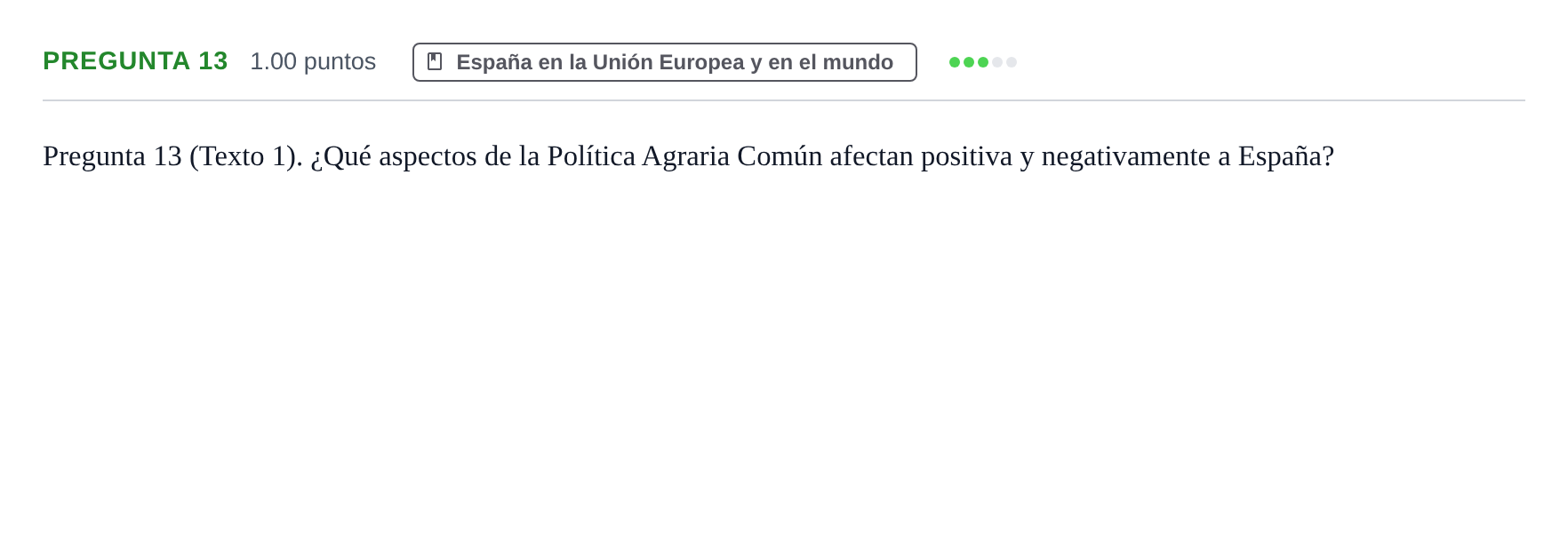 Enunciado: Pregunta 13 · Geografía PAU Asturias Extraordinaria 2024