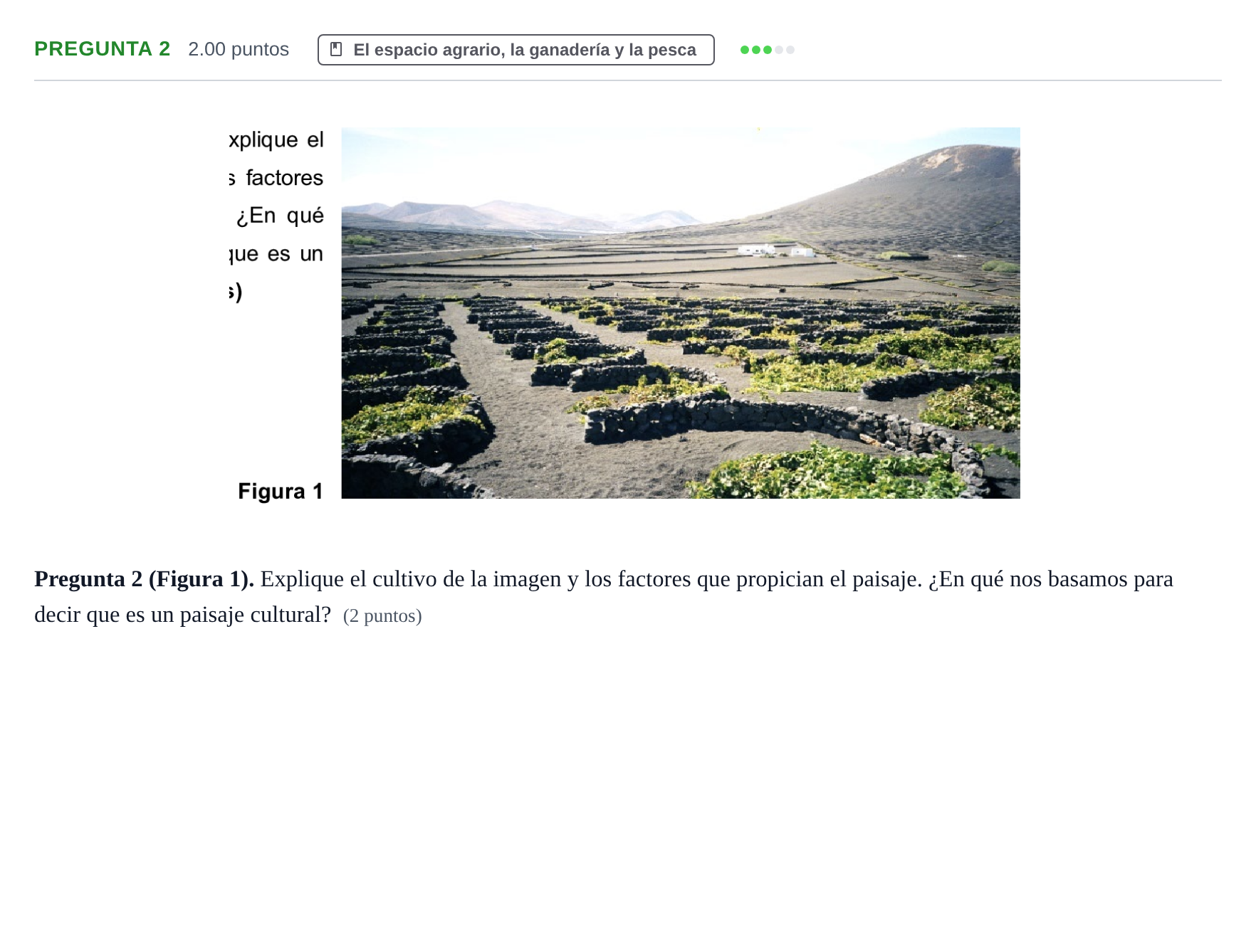 Enunciado: Pregunta 2 · Geografía PAU Asturias Extraordinaria 2024