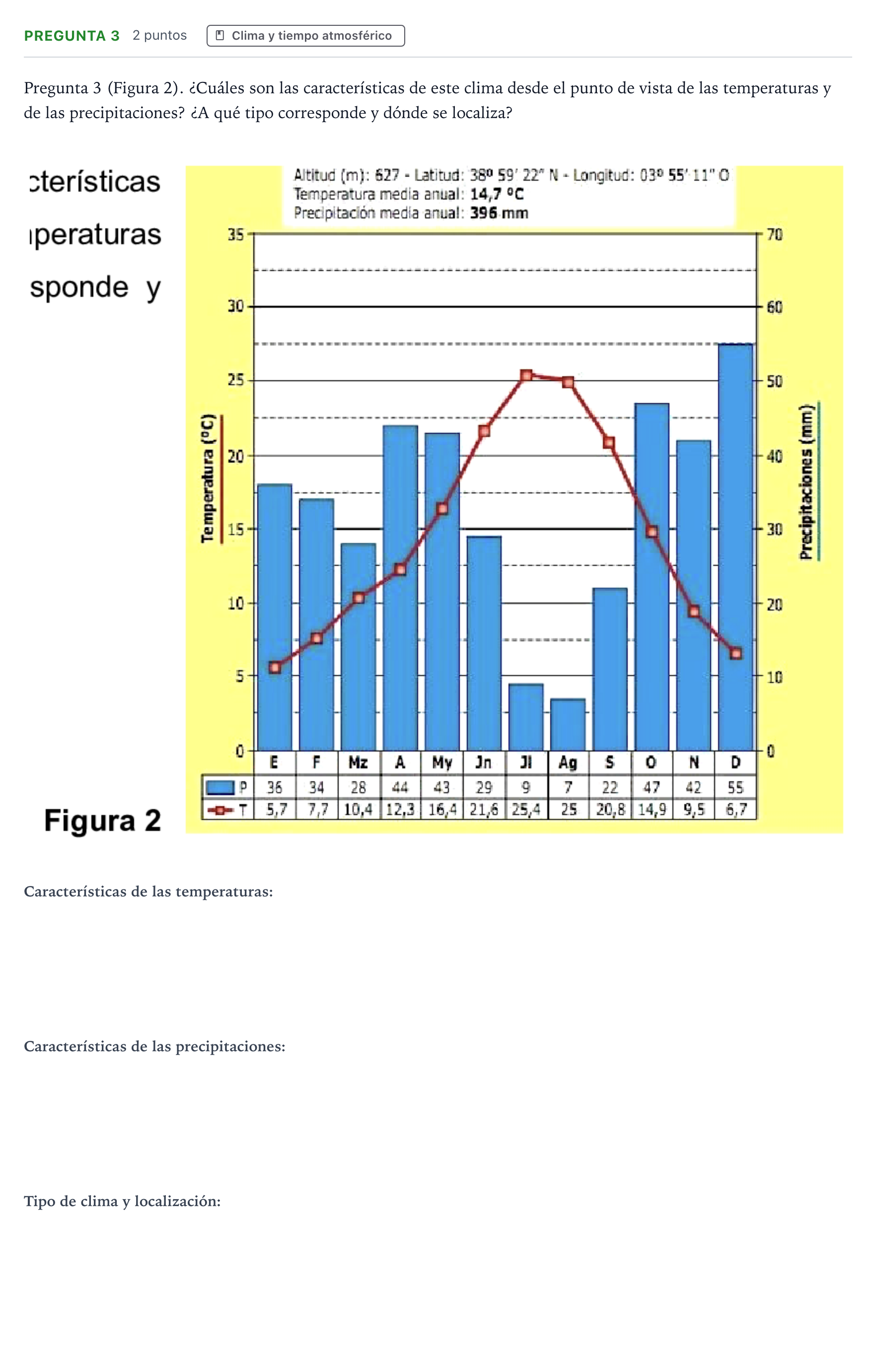 Enunciado: Pregunta 3 · Geografía PAU Asturias Extraordinaria 2024