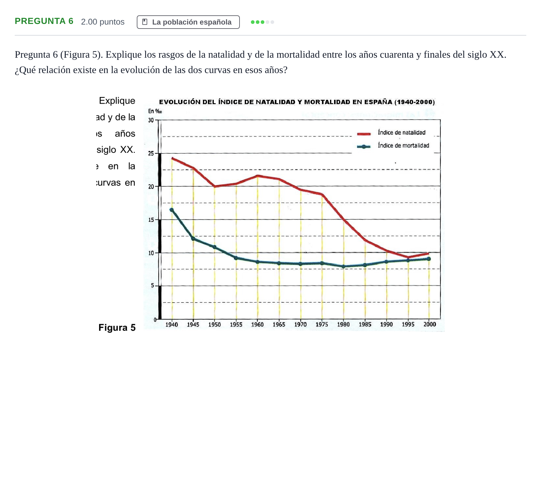 Enunciado: Pregunta 6 · Geografía PAU Asturias Extraordinaria 2024