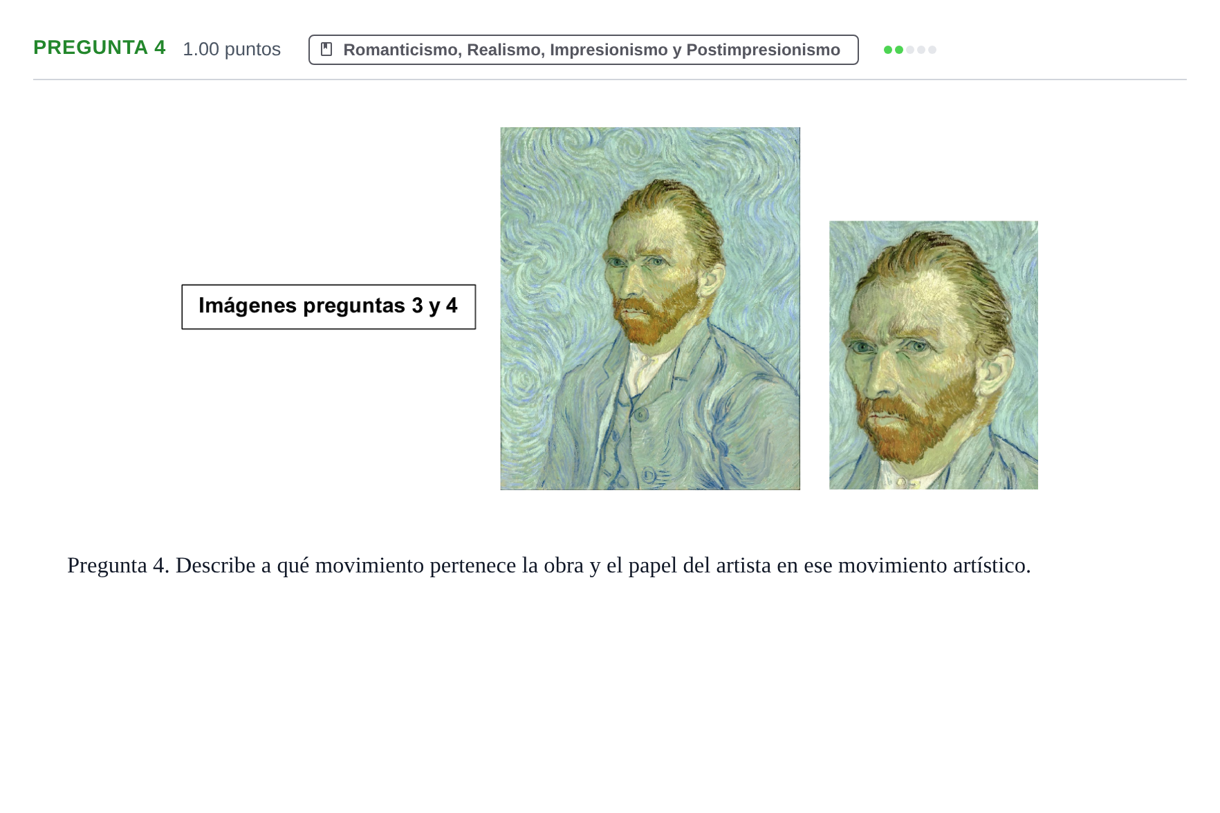 Enunciado: Pregunta 4 · Fundamentos Artísticos PAU Asturias Ordinaria 2024