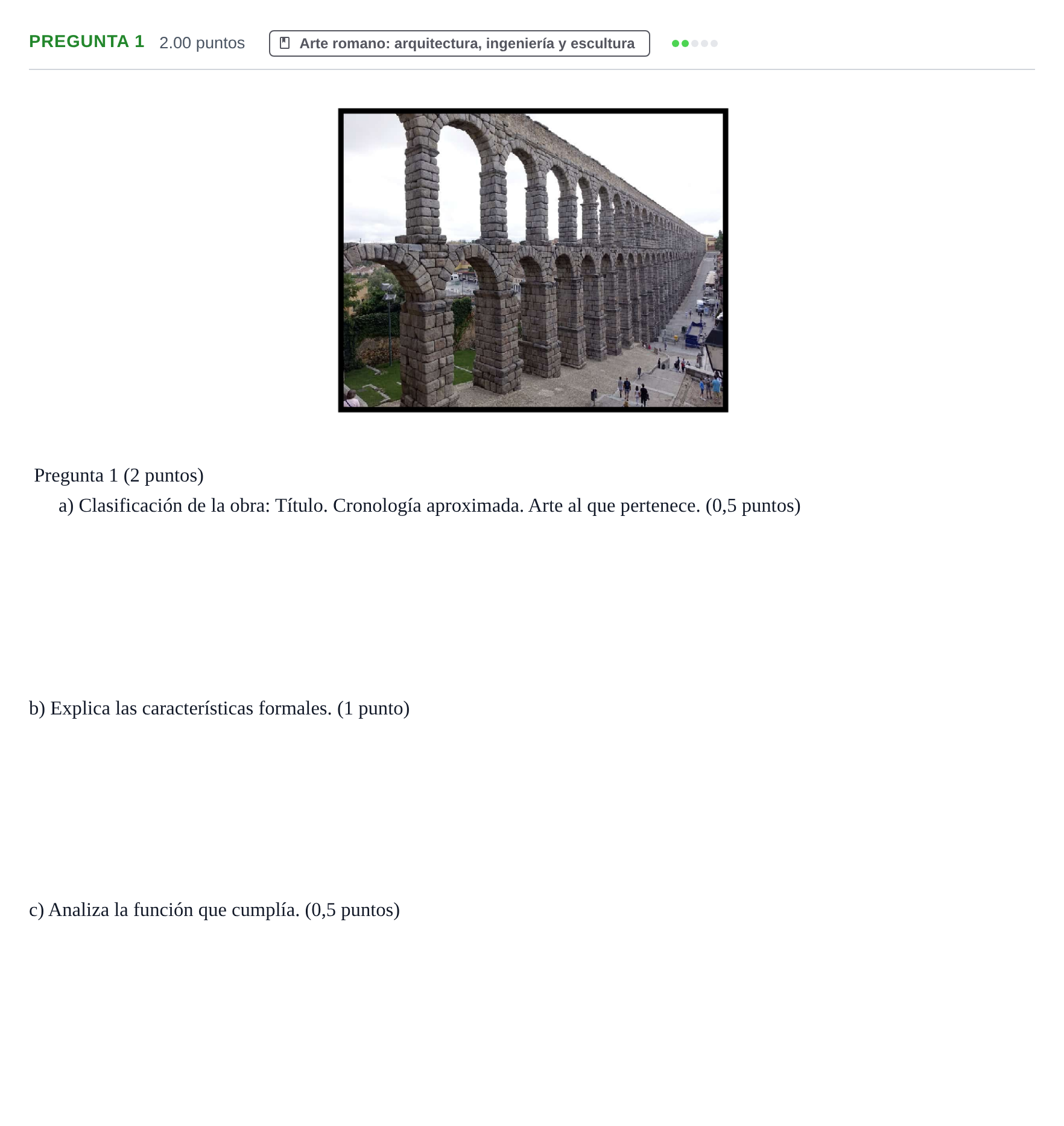 Enunciado: Pregunta 1 · Historia del Arte PAU Asturias Extraordinaria 2024
