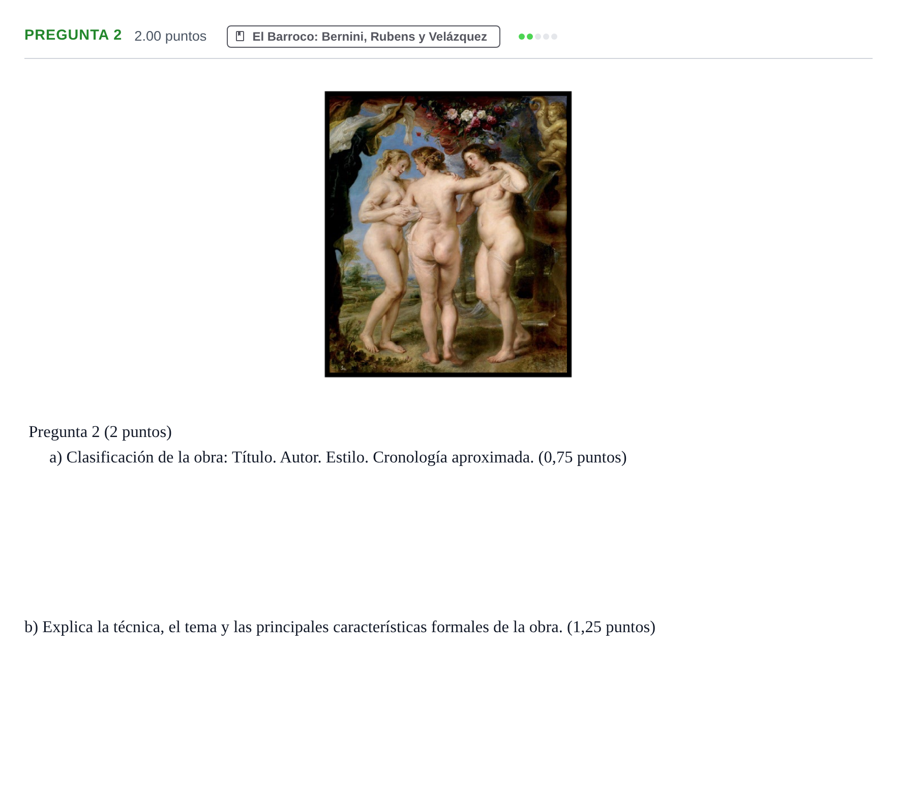 Enunciado: Pregunta 2 · Historia del Arte PAU Asturias Extraordinaria 2024