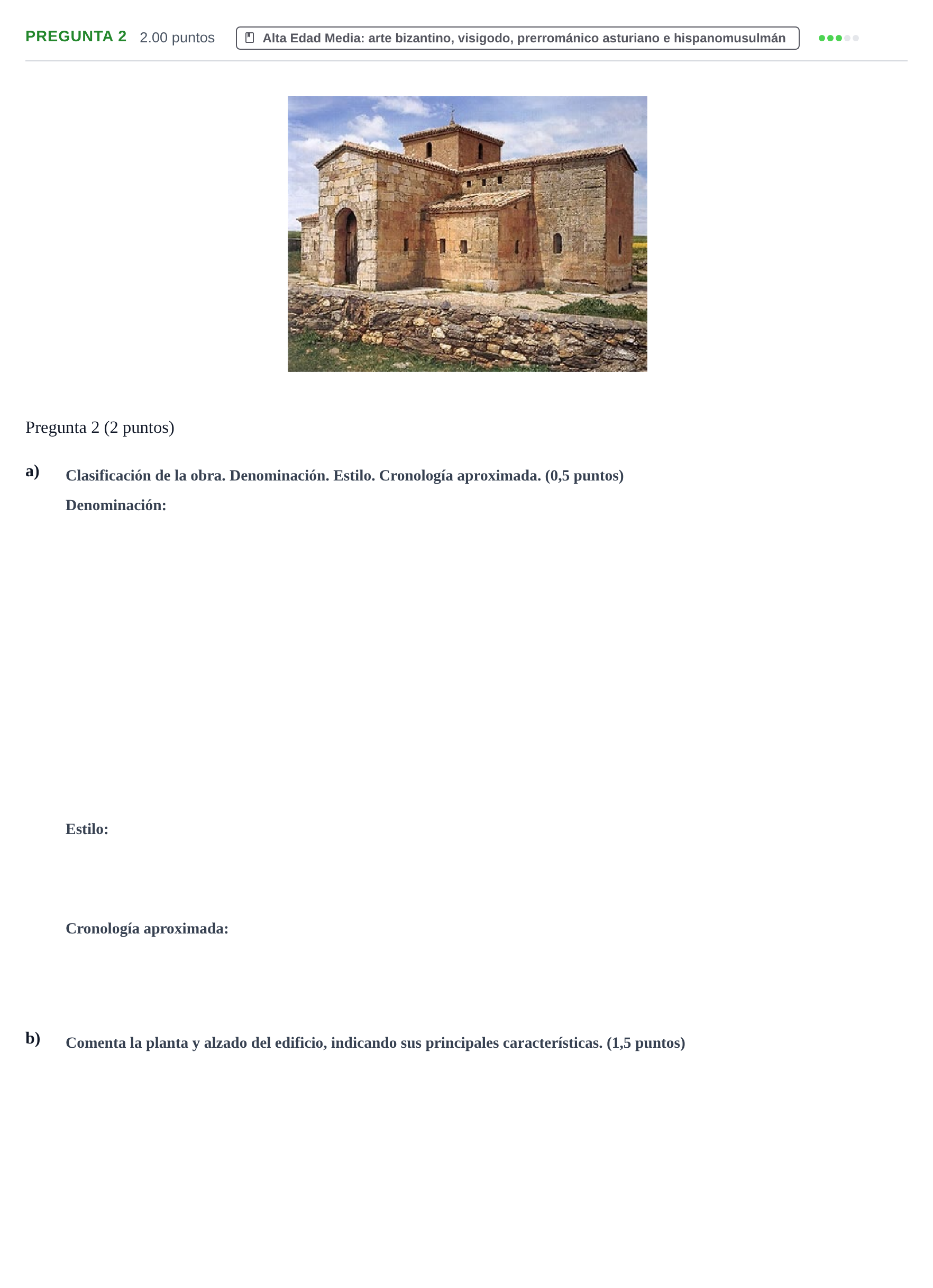 Enunciado: Pregunta 2 · Historia del Arte PAU Asturias Ordinaria 2024