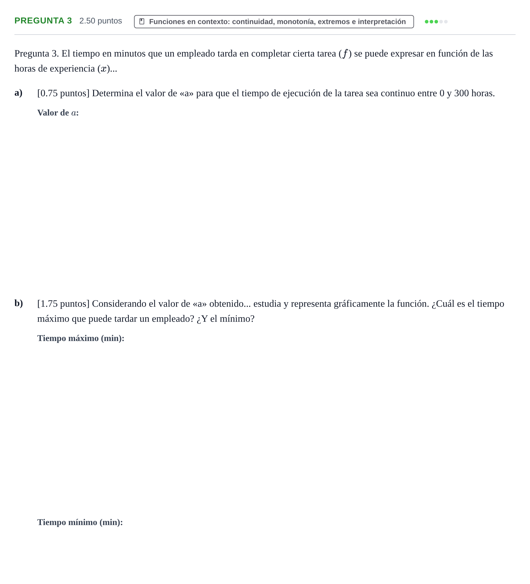Enunciado: Pregunta 3 · Matemáticas aplicadas a las Ciencias Sociales II PAU Asturias Extraordinaria 2024