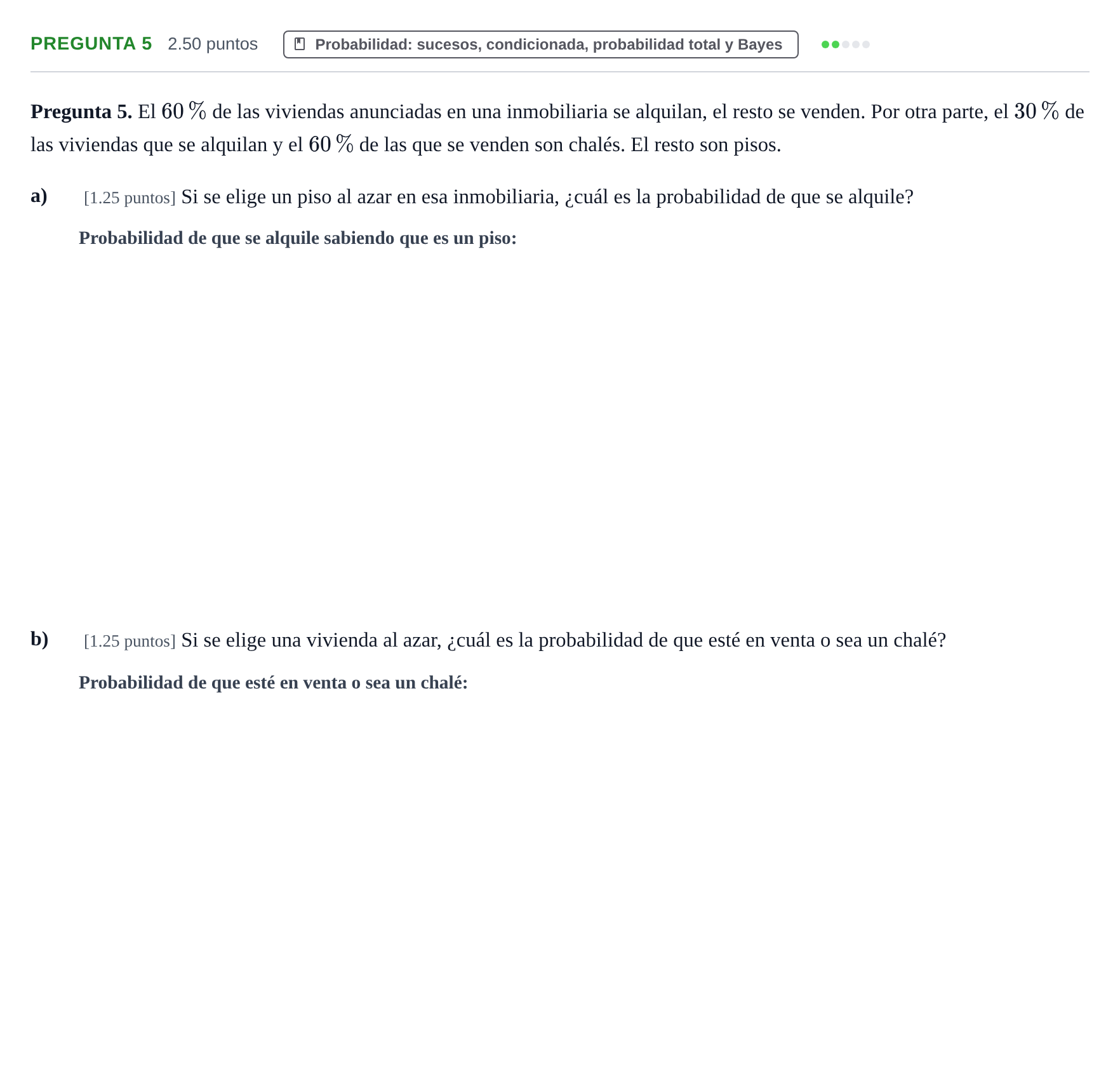 Enunciado: Pregunta 5 · Matemáticas aplicadas a las Ciencias Sociales II PAU Asturias Extraordinaria 2024