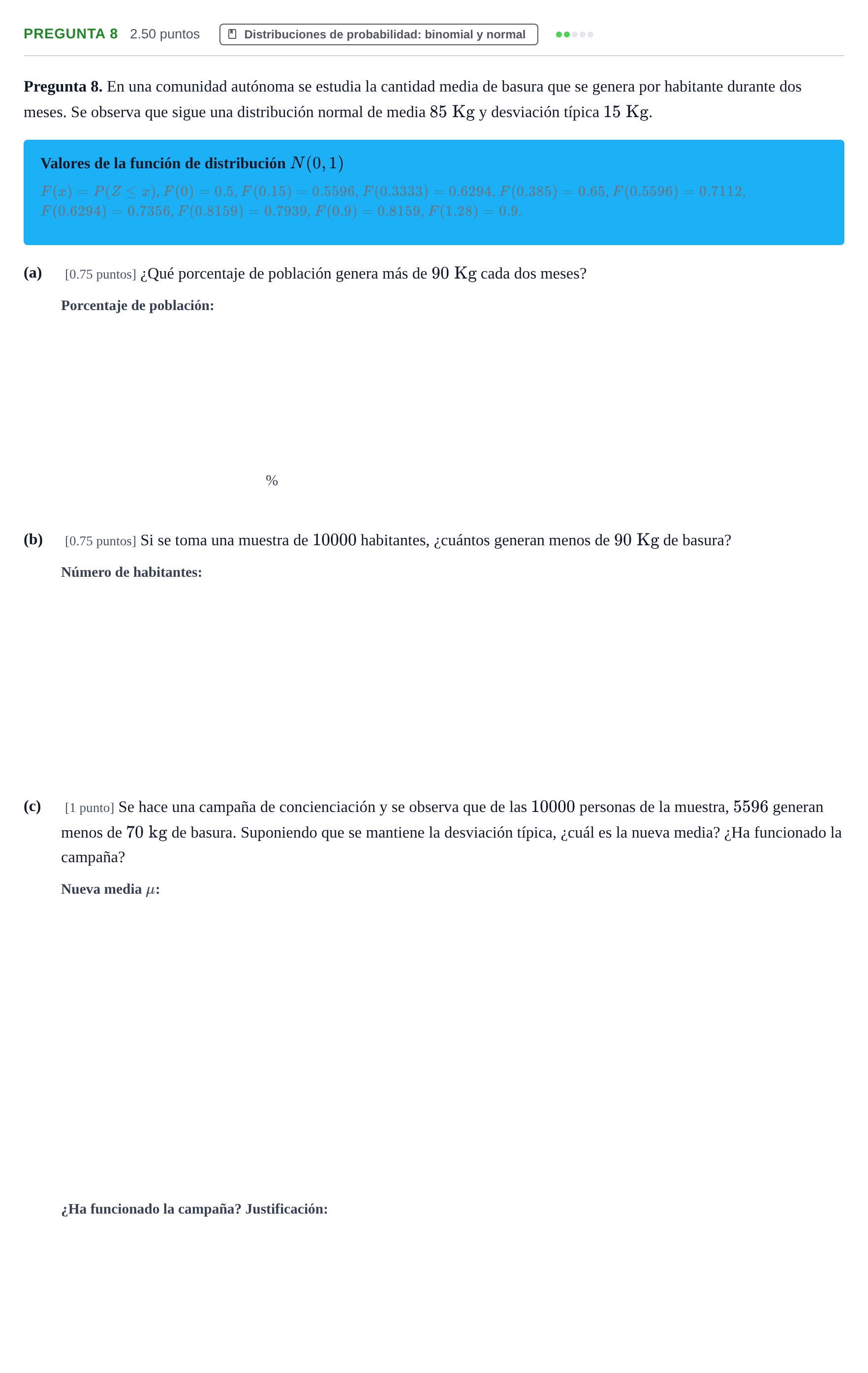 Enunciado: Pregunta 8 · Matemáticas II PAU Asturias Extraordinaria 2024