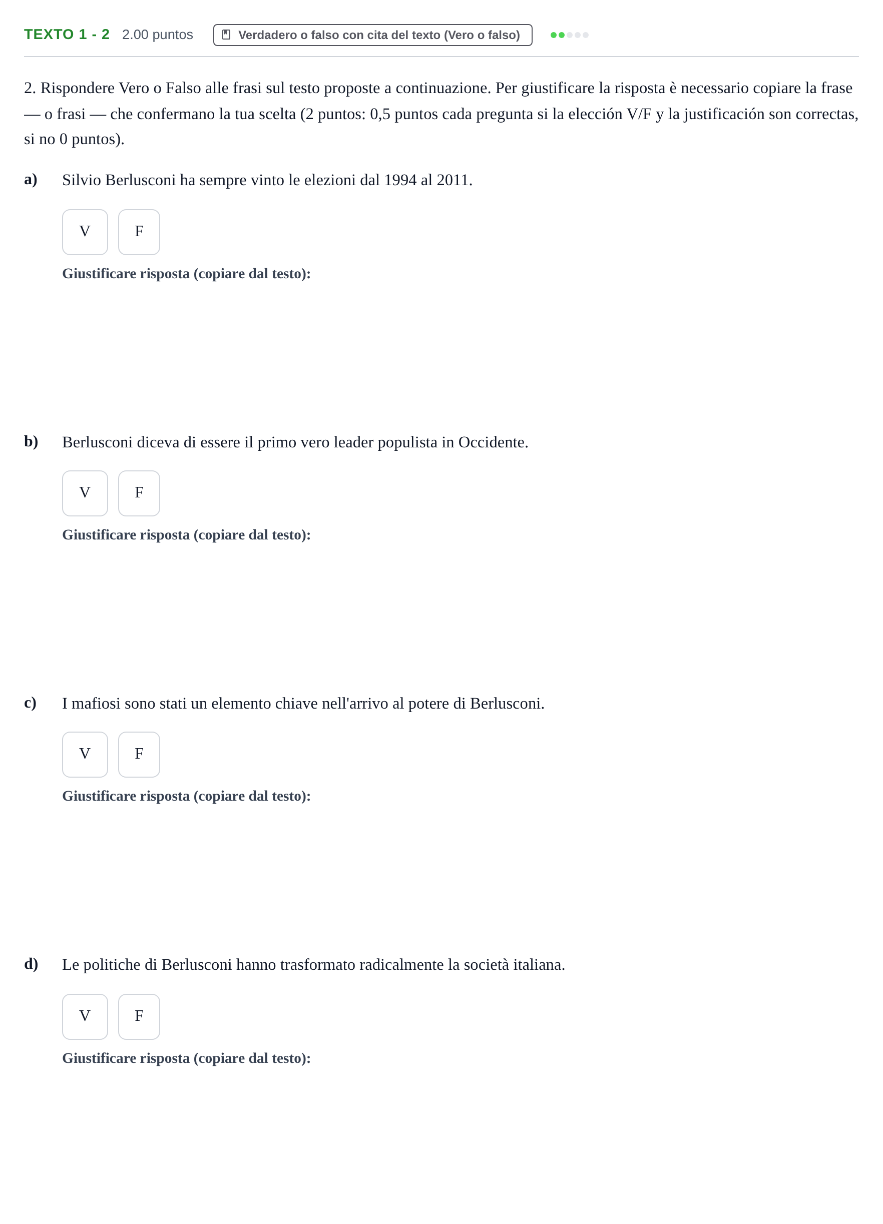 Enunciado: Ejercicio Texto 1 - 2 · Italiano PAU Asturias Ordinaria 2024