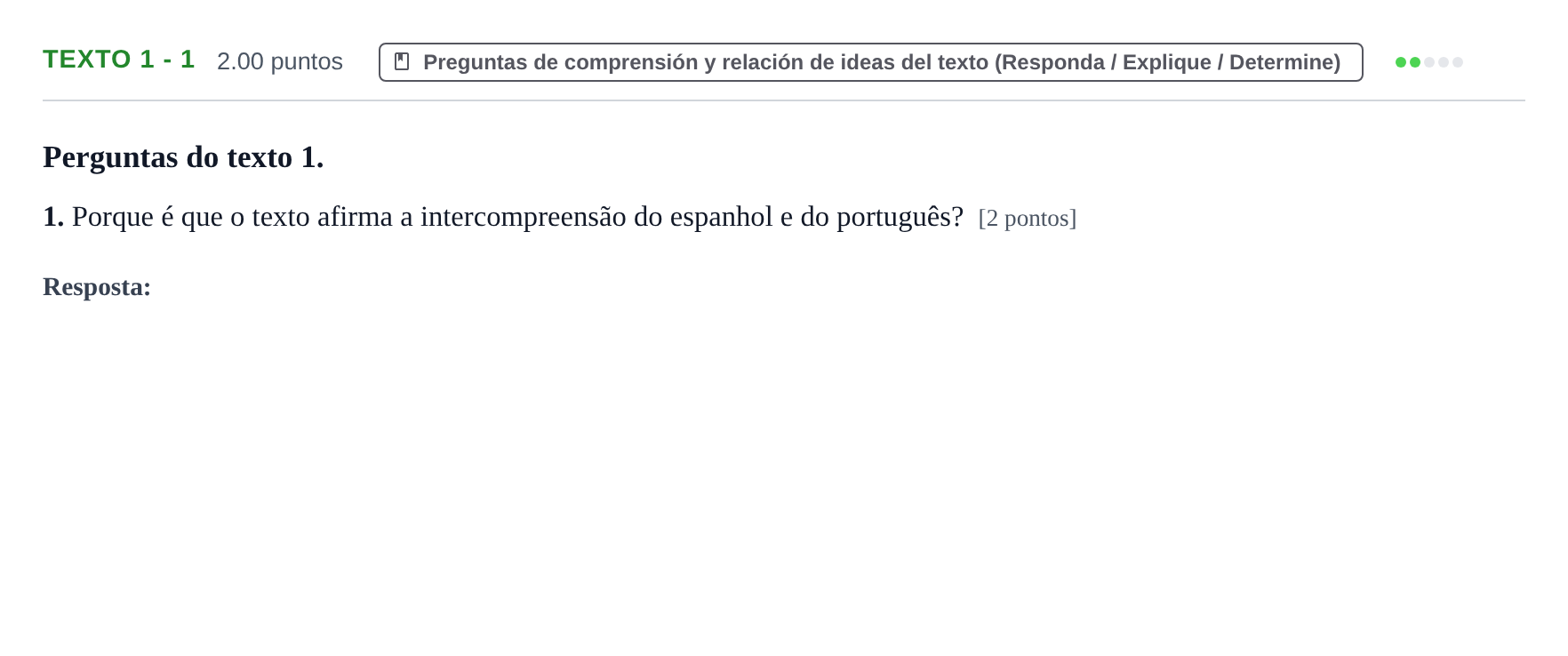 Enunciado: Ejercicio Texto 1 - 1 · Portugués PAU Asturias Ordinaria 2024