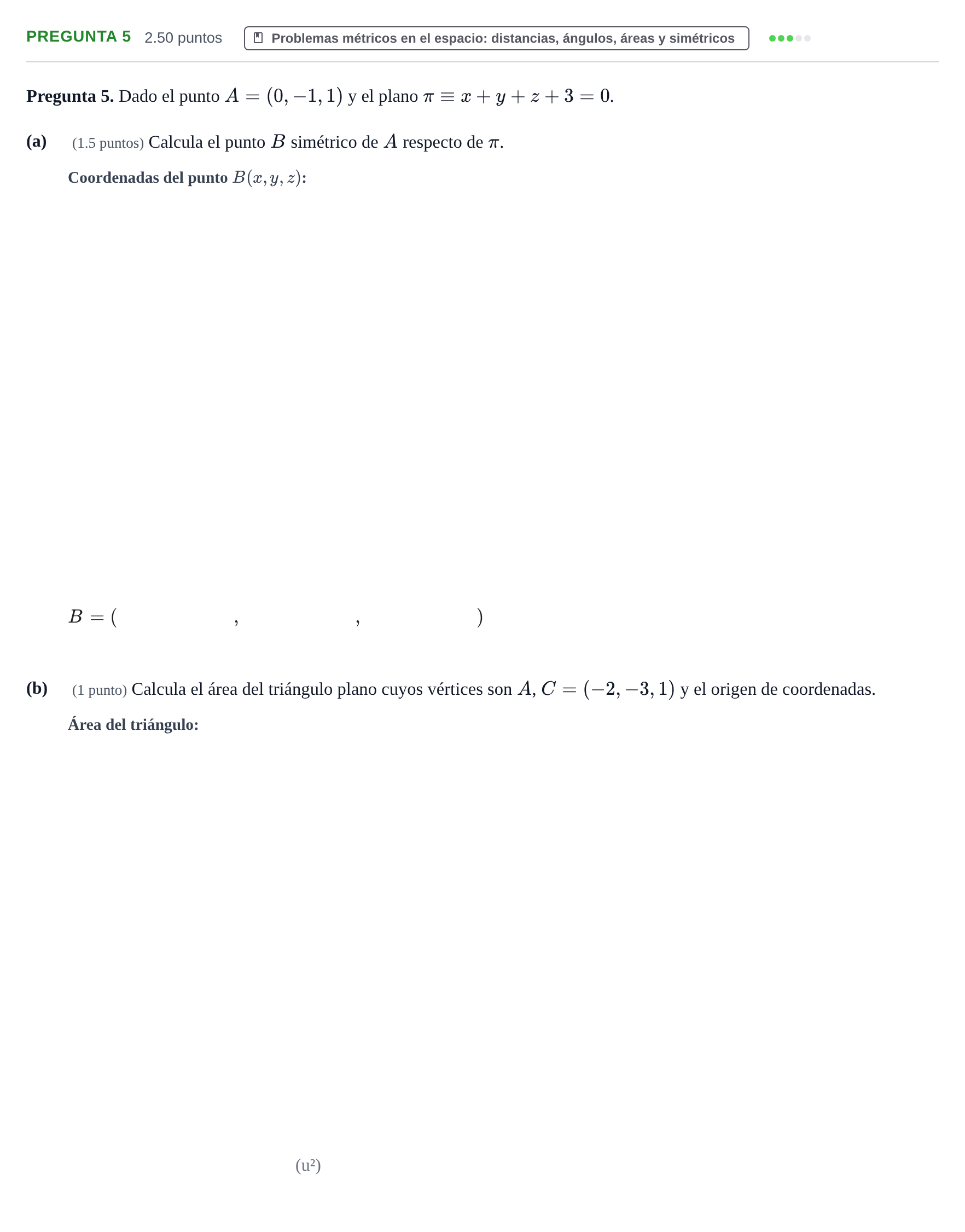 Enunciado: Pregunta 5 · Matemáticas II PAU Asturias Ordinaria 2024