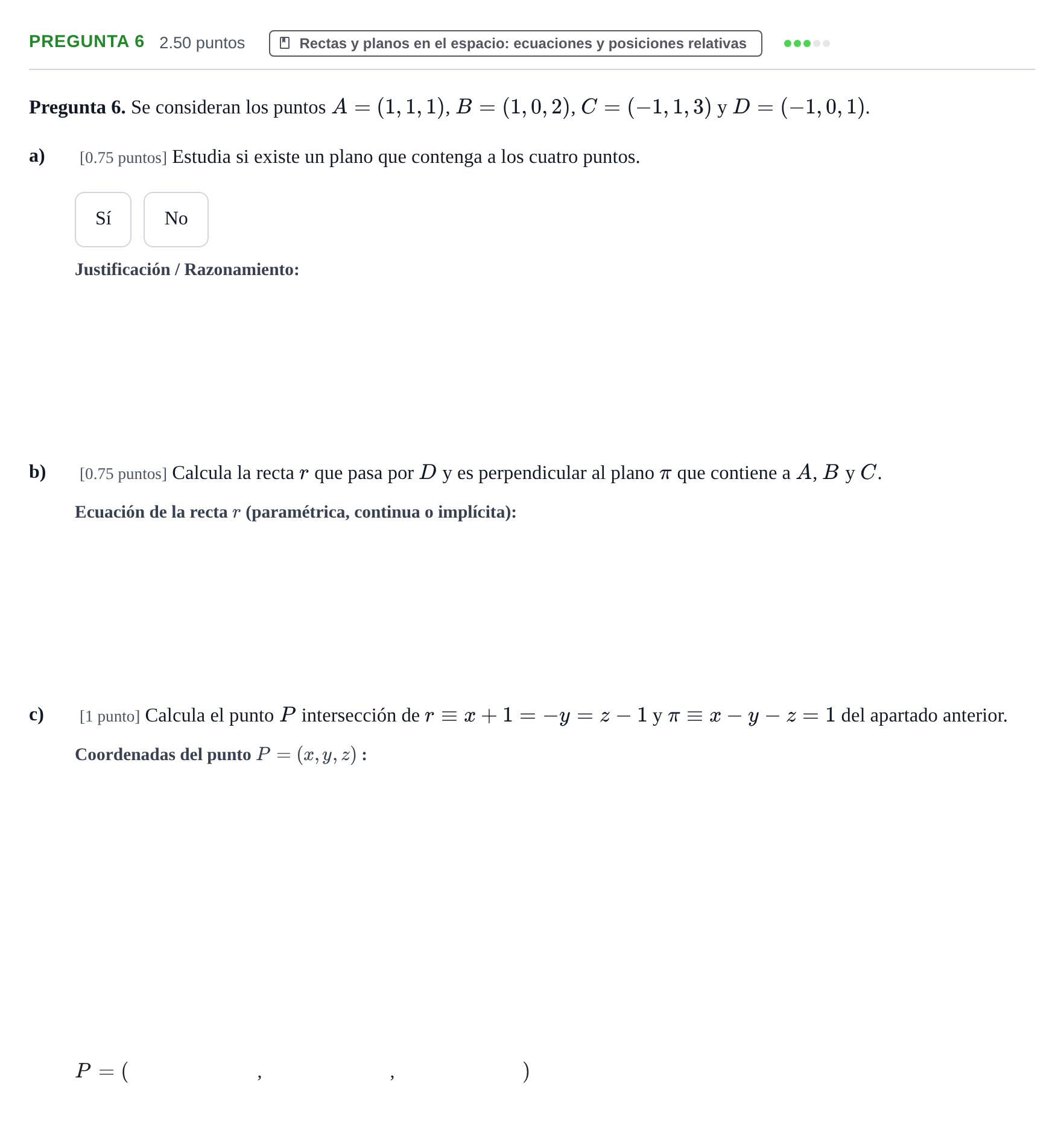 Enunciado: Pregunta 6 · Matemáticas II PAU Asturias Ordinaria 2024