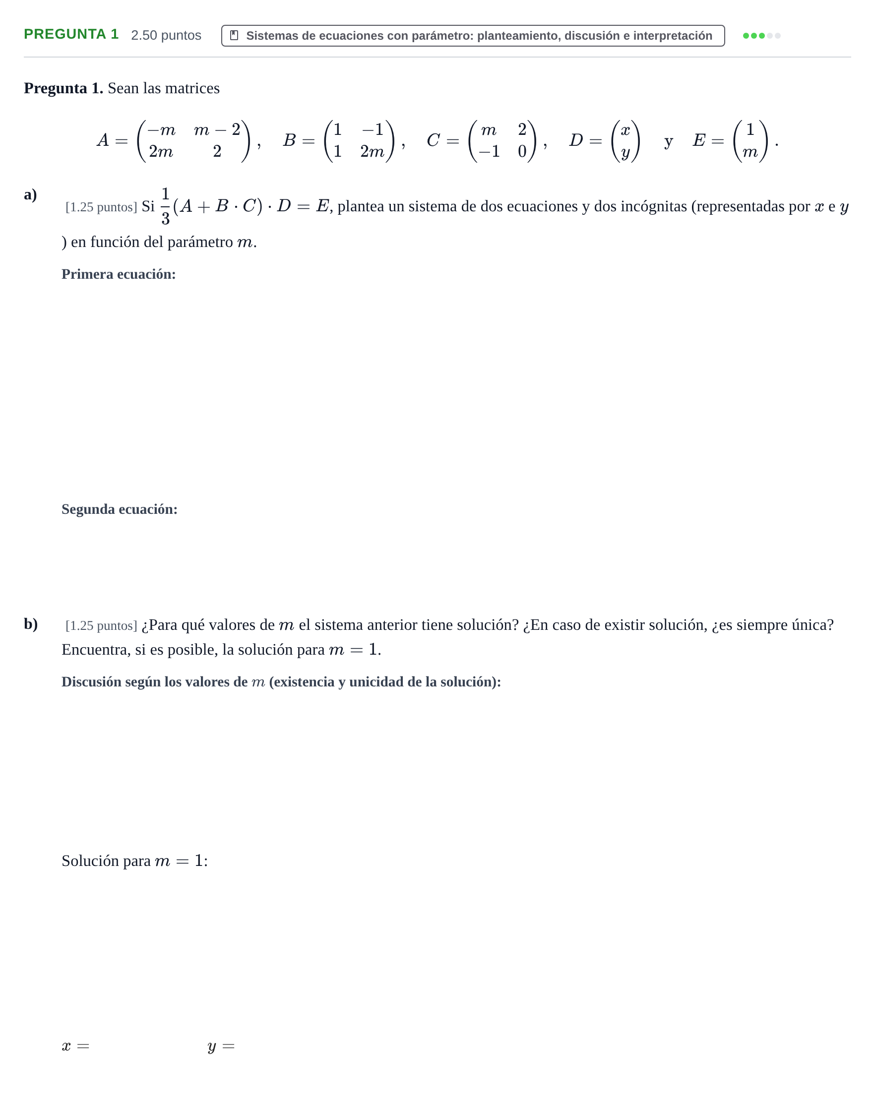 Enunciado: Pregunta 1 · Matemáticas aplicadas a las Ciencias Sociales II PAU Asturias Ordinaria 2024