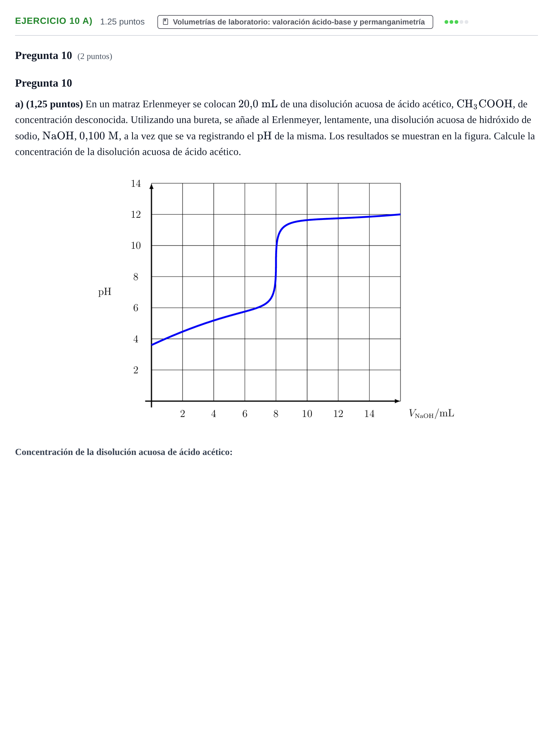 Enunciado: Ejercicio 10 a) · Química PAU Asturias Extraordinaria 2024