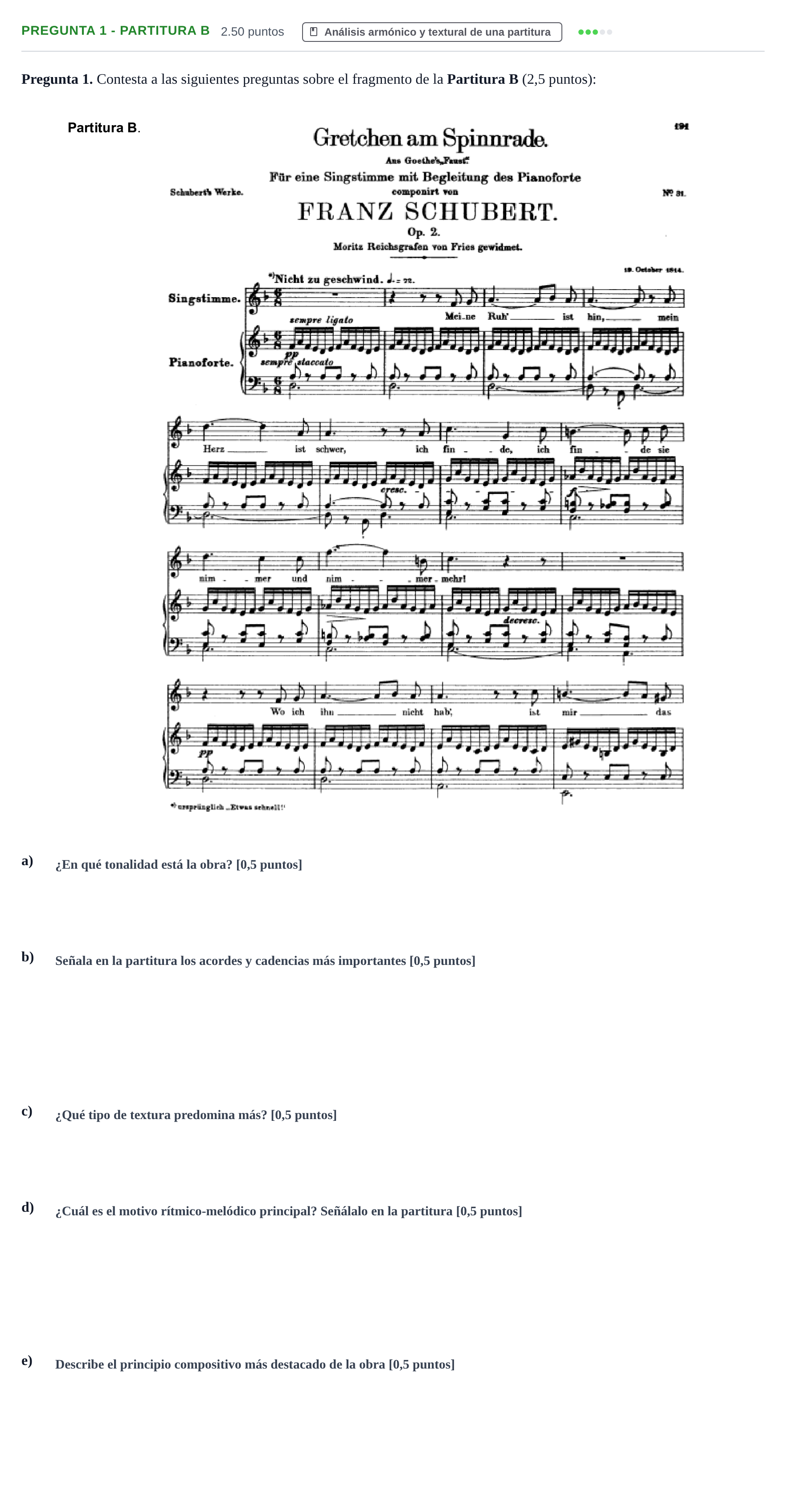 Enunciado: Pregunta 1 - Partitura B · Análisis Musical II PAU Asturias Ordinaria 2024