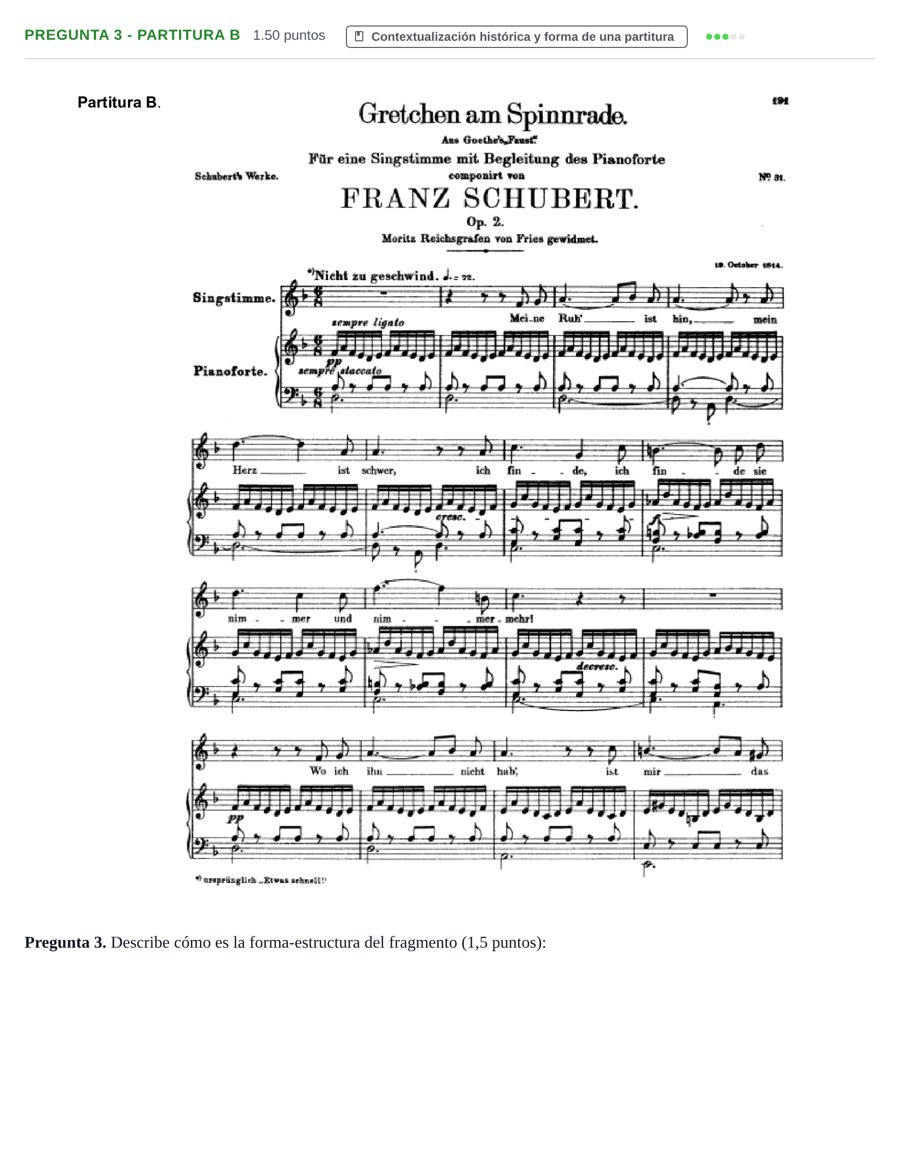 Enunciado: Pregunta 3 - Partitura B · Análisis Musical II PAU Asturias Ordinaria 2024