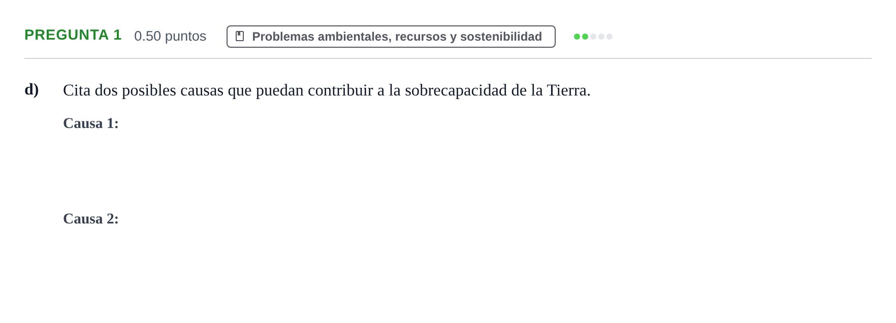 Enunciado: Pregunta 1 - Problemas ambientales, recursos y so… · Ciencias Generales PAU Asturias Ordinaria 2024