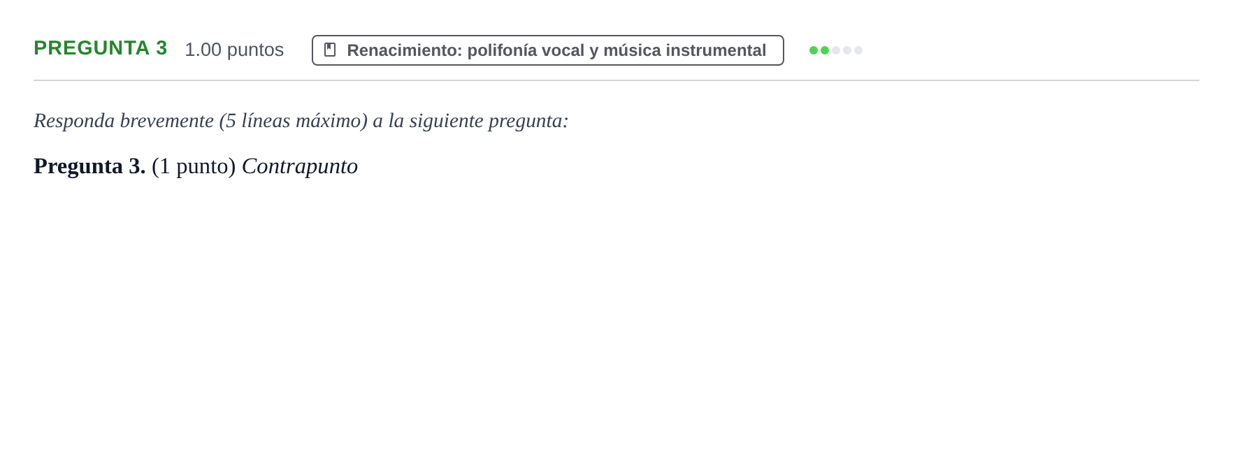 Enunciado: Pregunta 3 · Historia de la Música y de la Danza PAU Asturias Ordinaria 2024