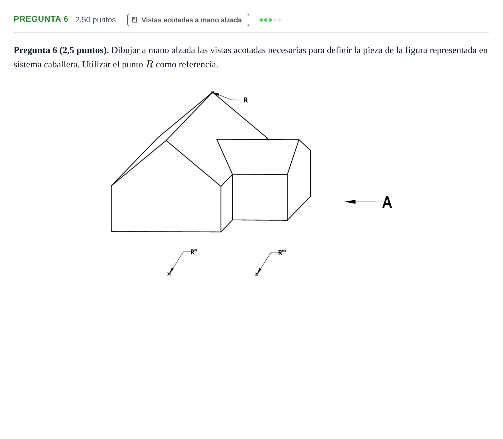 Enunciado: Pregunta 6 · Dibujo Técnico Aplicado a las Artes Plásticas y al Diseño PAU Asturias Ordinaria 2024