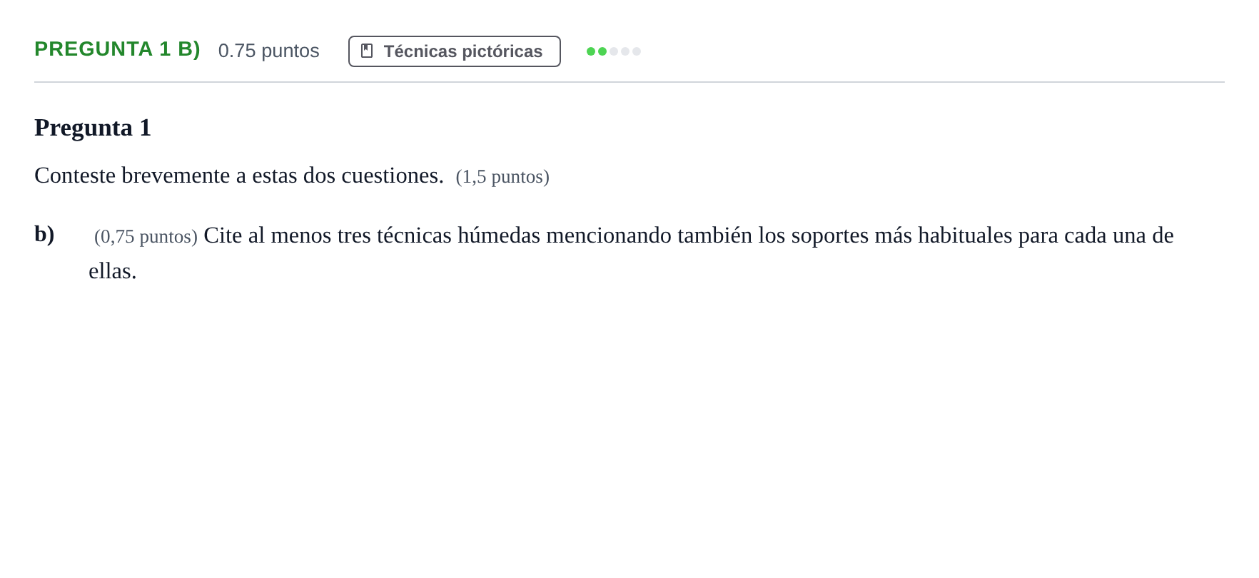 Enunciado: Pregunta 1 b) · Técnicas de Expresión Gráfico-Plástica PAU Asturias Ordinaria 2024