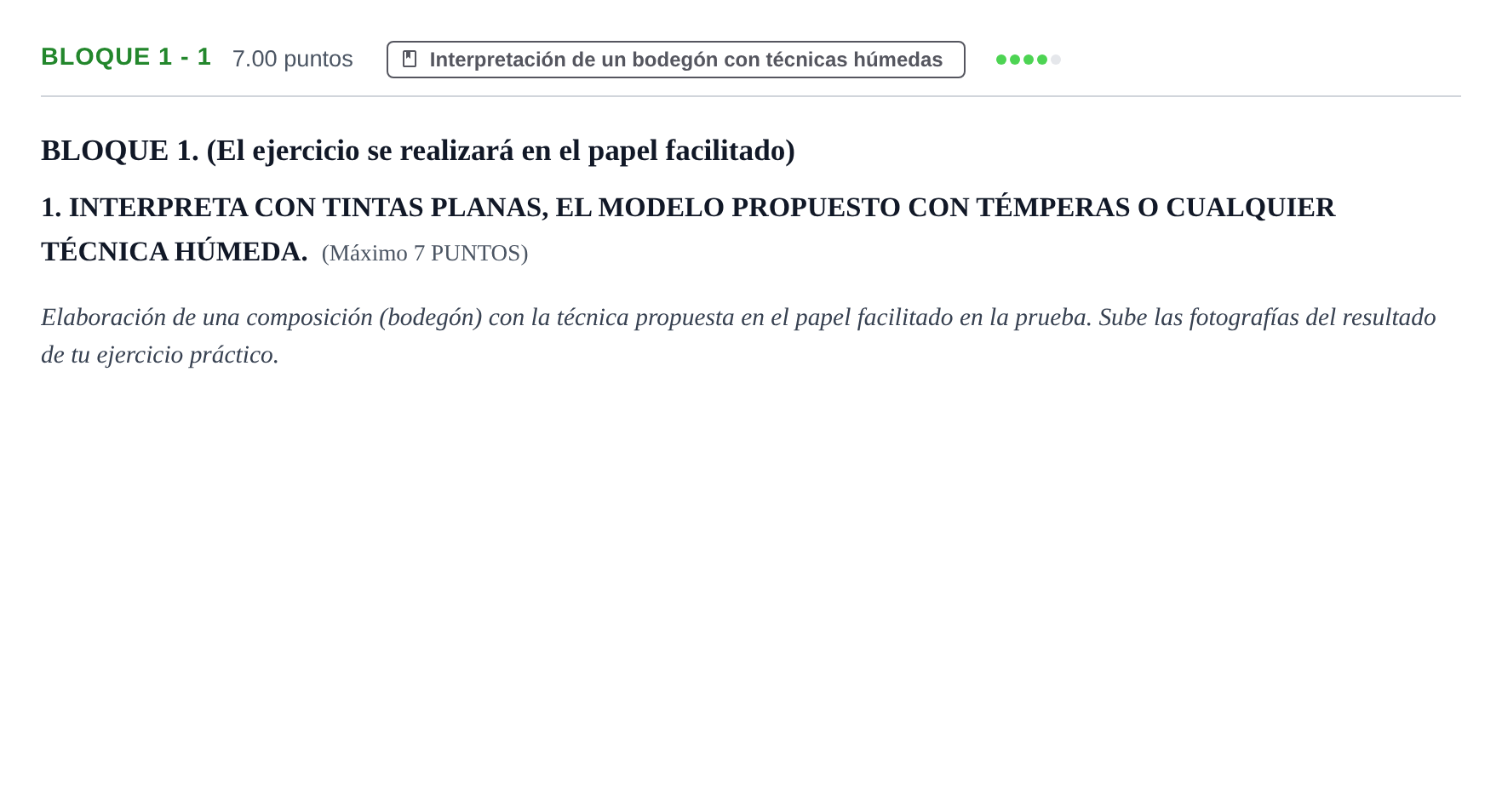 Enunciado: Bloque 1 - 1 · Técnicas de Expresión Gráfico-Plástica PAU Extremadura Extraordinaria 2025
