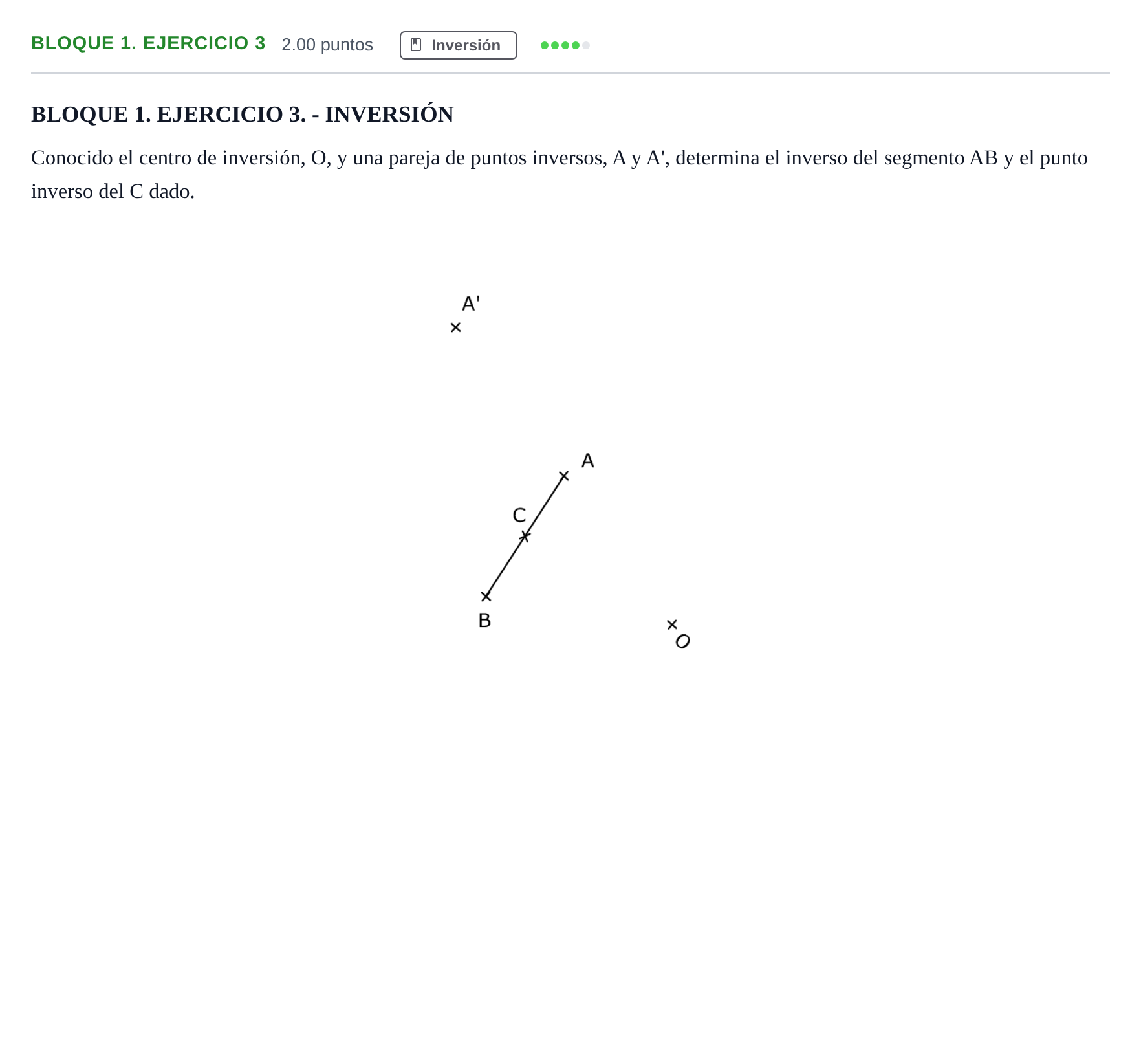 Enunciado: Bloque 1. Ejercicio 3 · Dibujo técnico II PAU Extremadura Ordinaria 2024