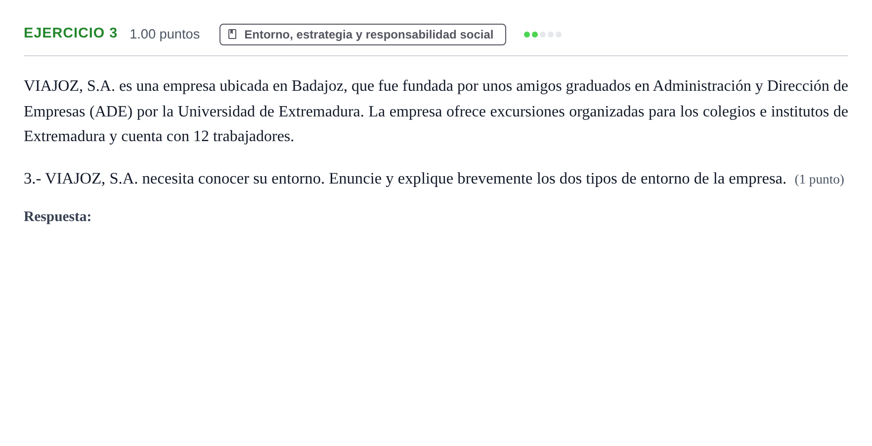 Enunciado: Problema 3 · Empresa y Diseño de Modelos de Negocio PAU Extremadura Ordinaria 2024