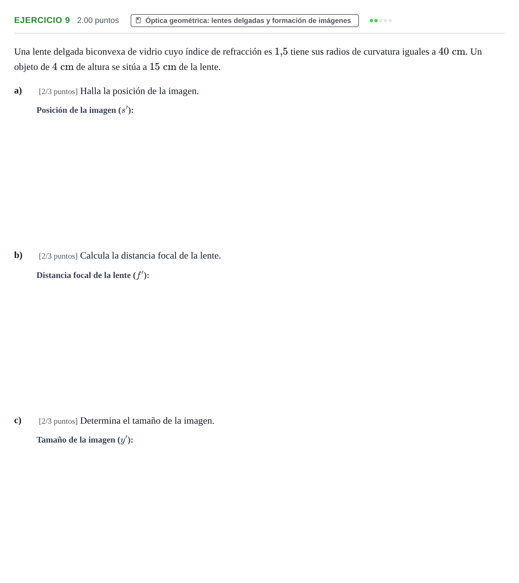 Enunciado: Problema 9 · Física PAU Extremadura Ordinaria 2024