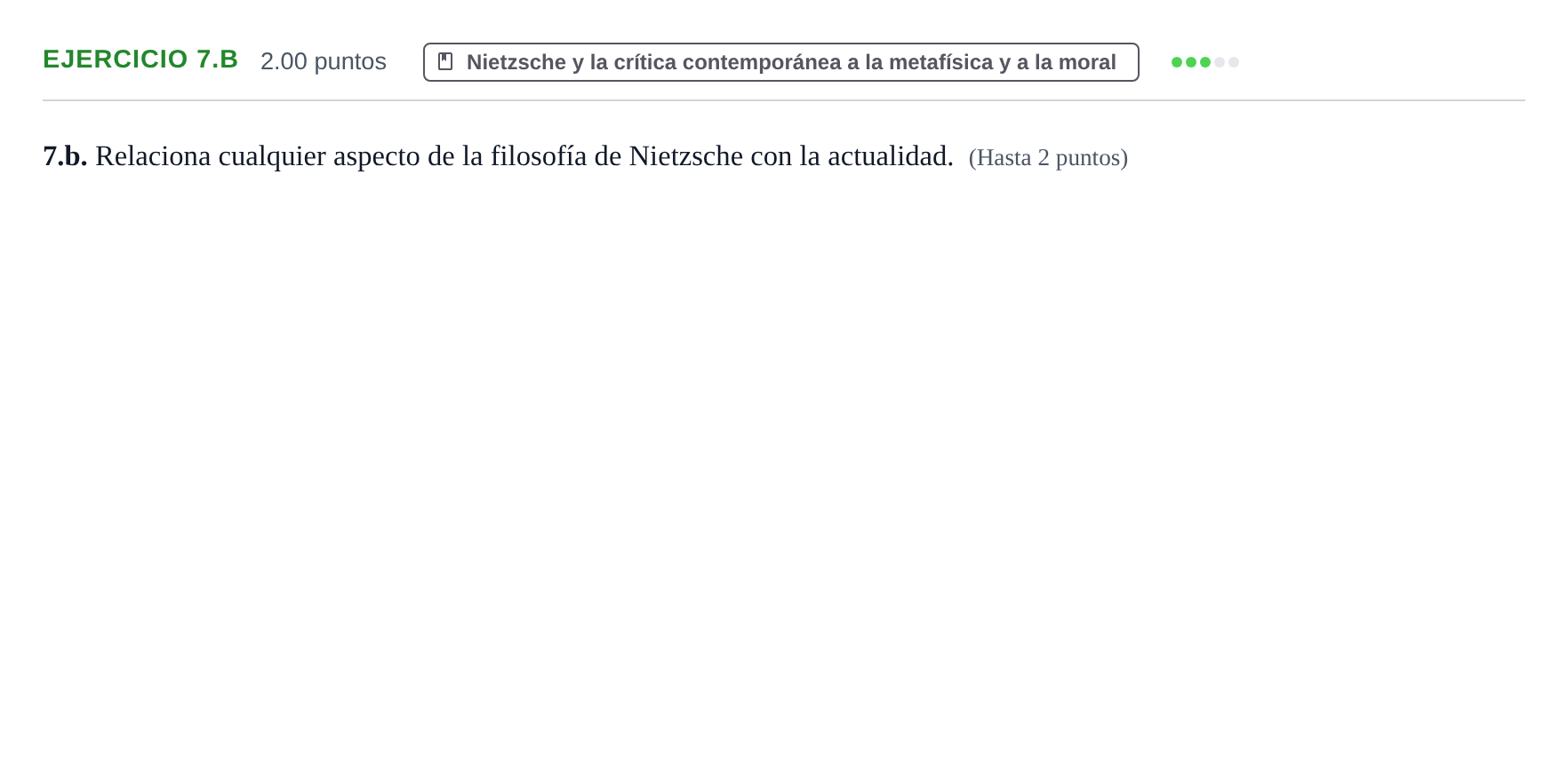 Enunciado: Ejercicio 7.b · Historia de la Filosofía PAU Extremadura Ordinaria 2024