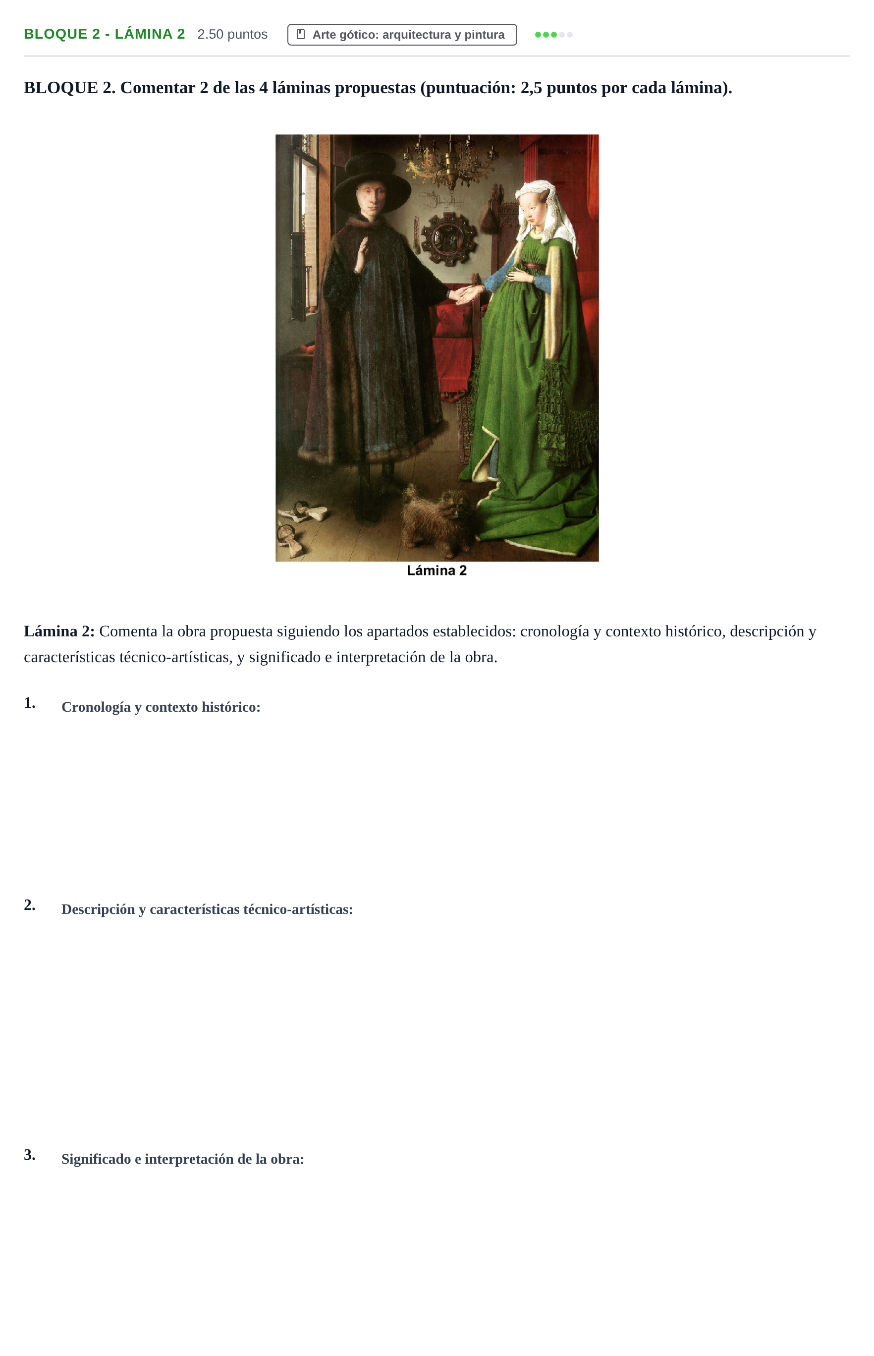 Enunciado: Bloque 2 - Lámina 2 · Historia del Arte PAU Extremadura Ordinaria 2024