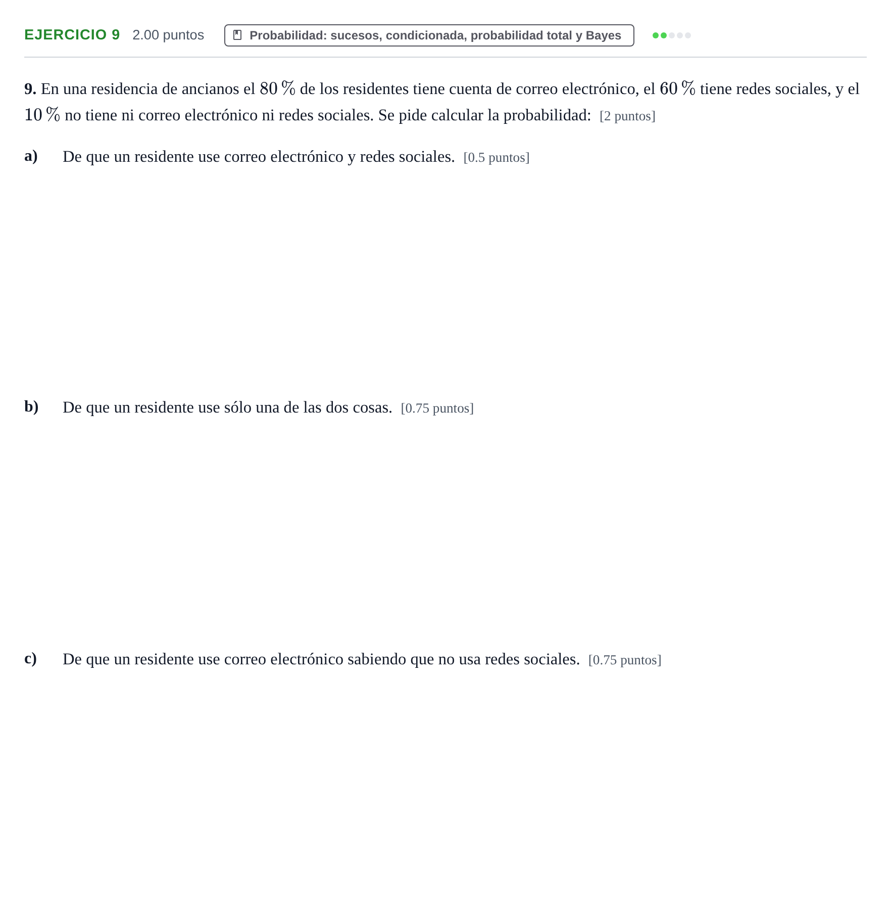 Enunciado: Problema 9 · Matemáticas II PAU Extremadura Ordinaria 2024