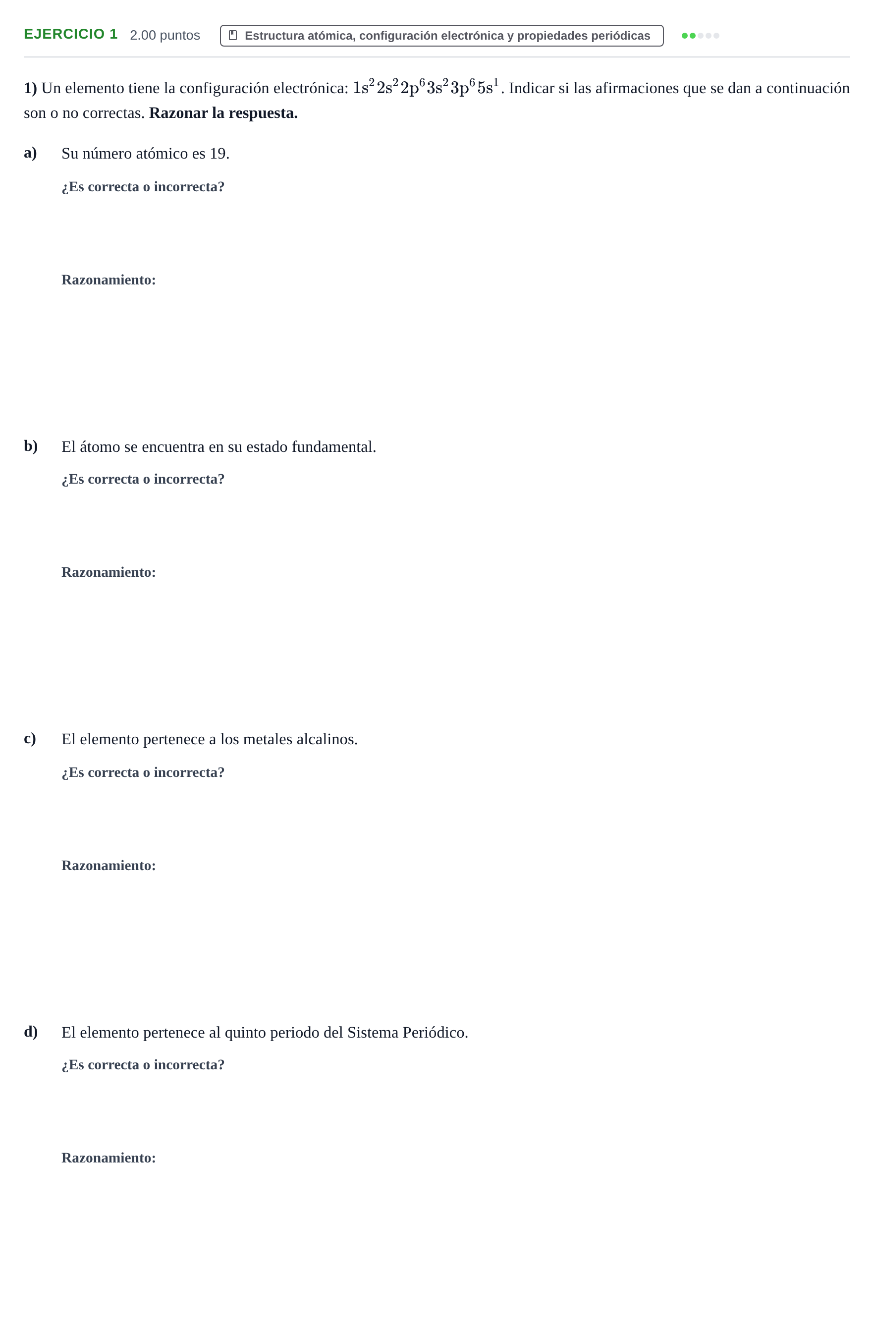 Enunciado: Problema 1 · Química PAU Extremadura Ordinaria 2024