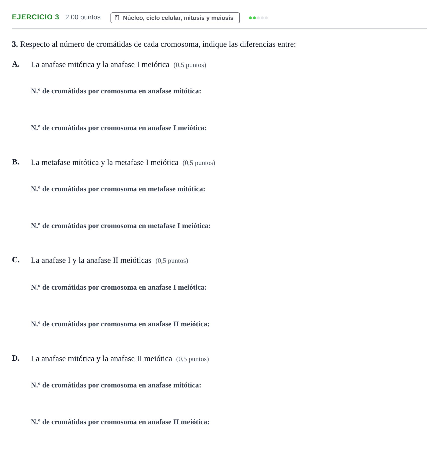 Enunciado: Problema 3 · Biología PAU Extremadura Extraordinaria 2024