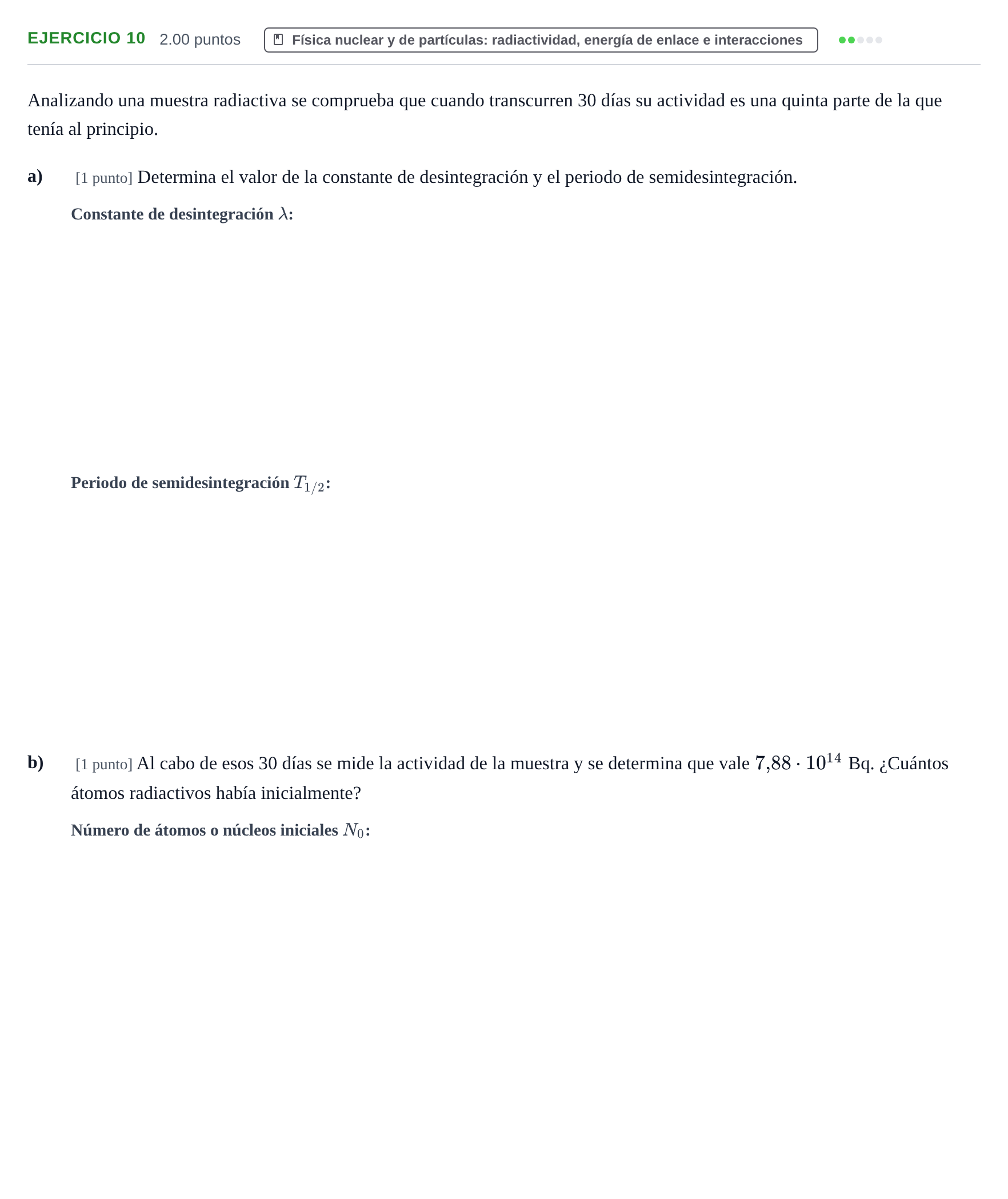 Enunciado: Problema 10 · Física PAU Extremadura Extraordinaria 2024
