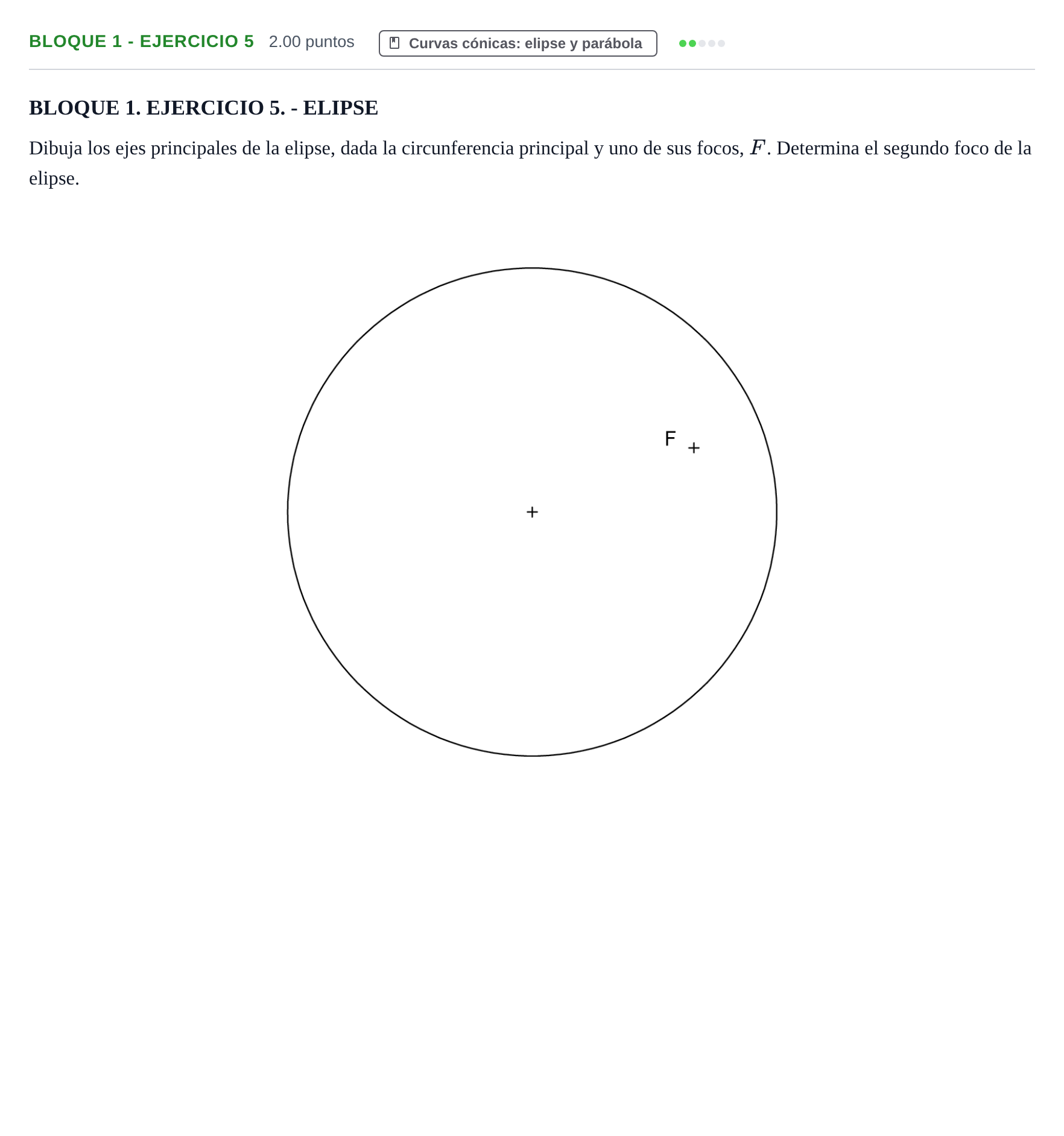 Enunciado: Bloque 1 - Ejercicio 5 · Dibujo técnico II PAU Extremadura Extraordinaria 2024