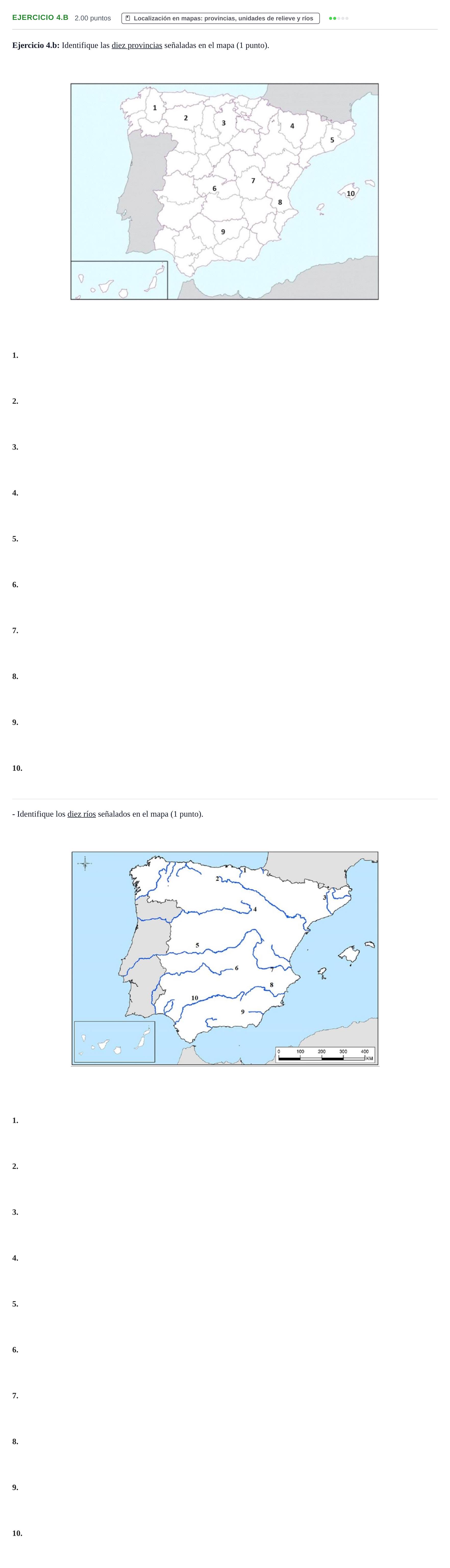 Enunciado: Ejercicio 4.b · Geografía PAU Extremadura Extraordinaria 2024