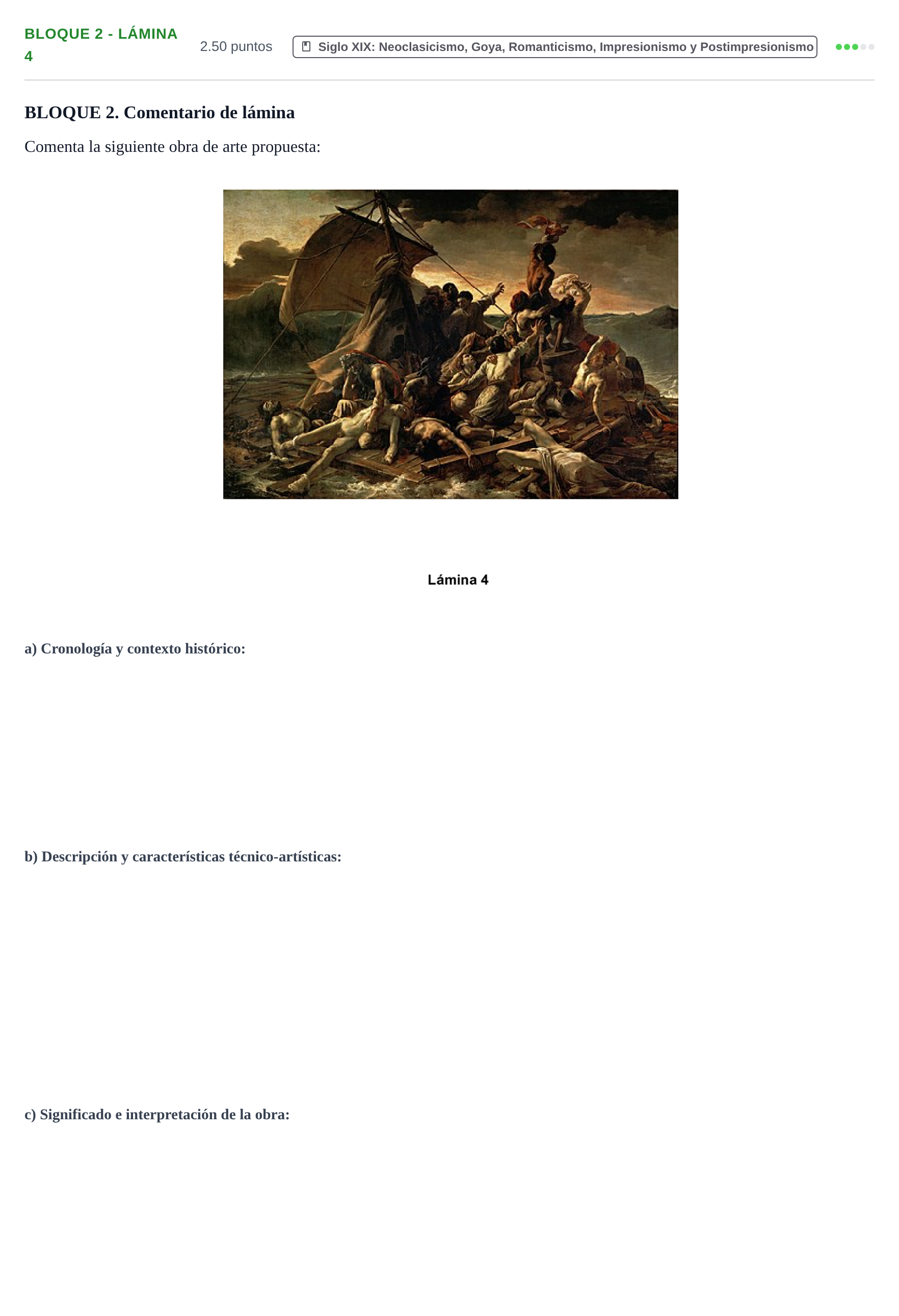 Enunciado: Bloque 2 - Lámina 4 · Historia del Arte PAU Extremadura Extraordinaria 2024