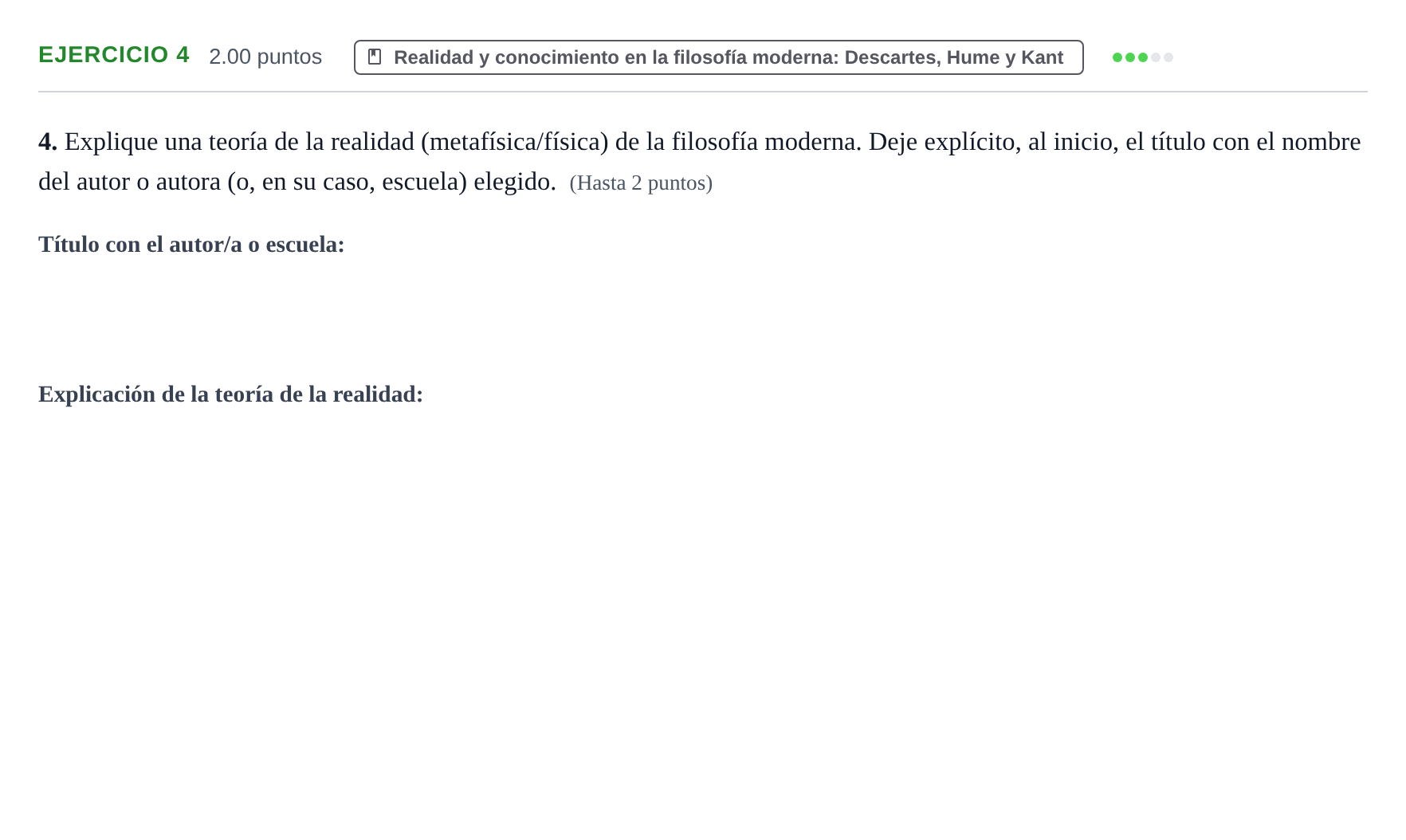 Enunciado: Problema 4 · Historia de la Filosofía PAU Extremadura Extraordinaria 2024