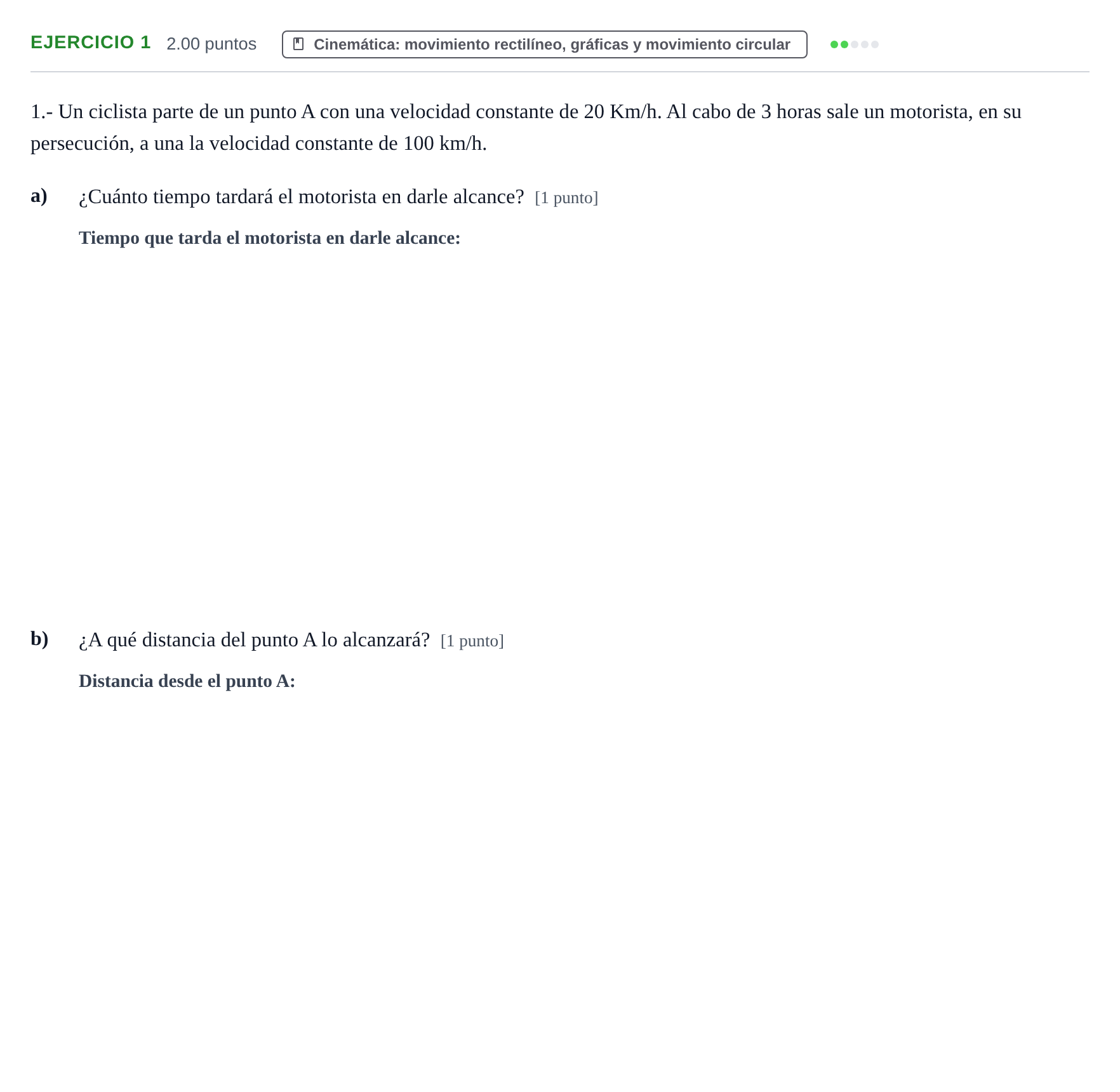 Enunciado: Problema 1 · Ciencias Generales PAU Extremadura Extraordinaria 2024