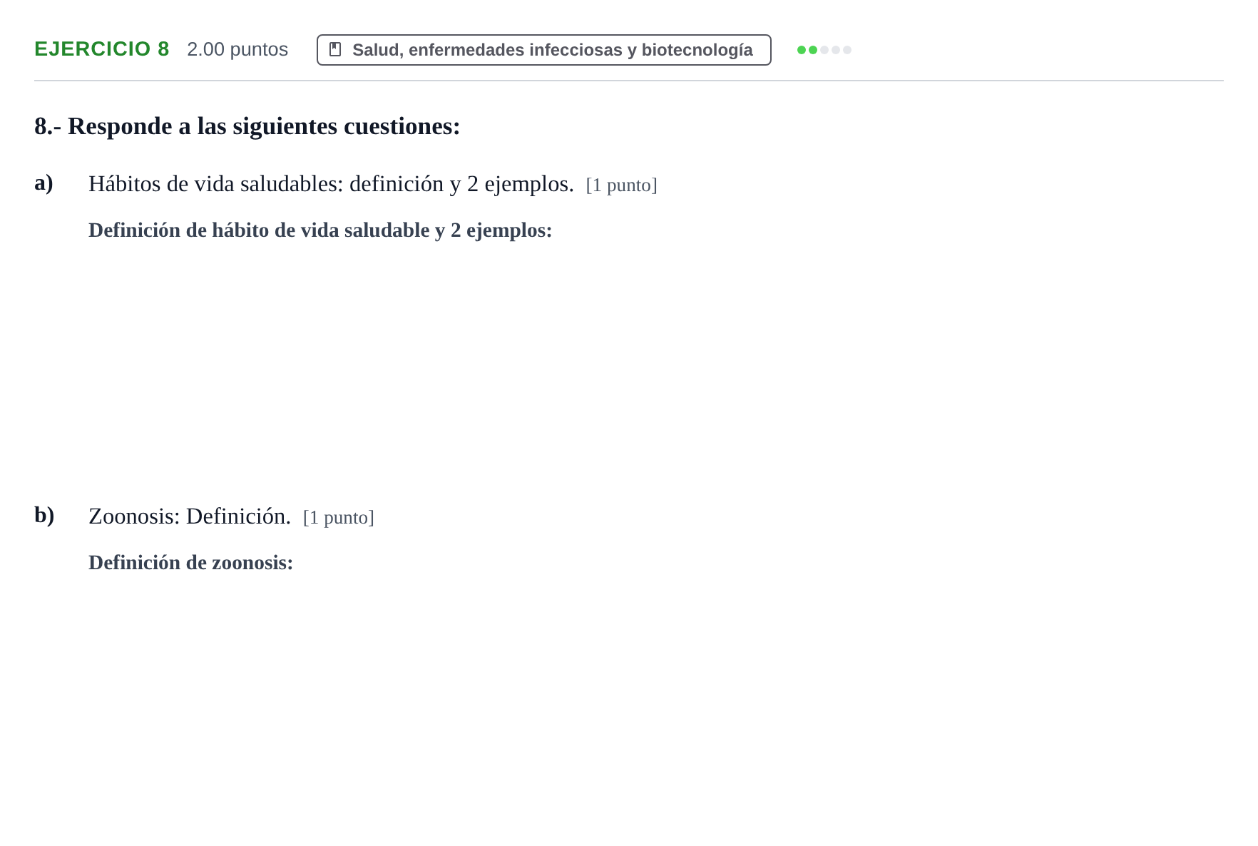 Enunciado: Problema 8 · Ciencias Generales PAU Extremadura Extraordinaria 2024