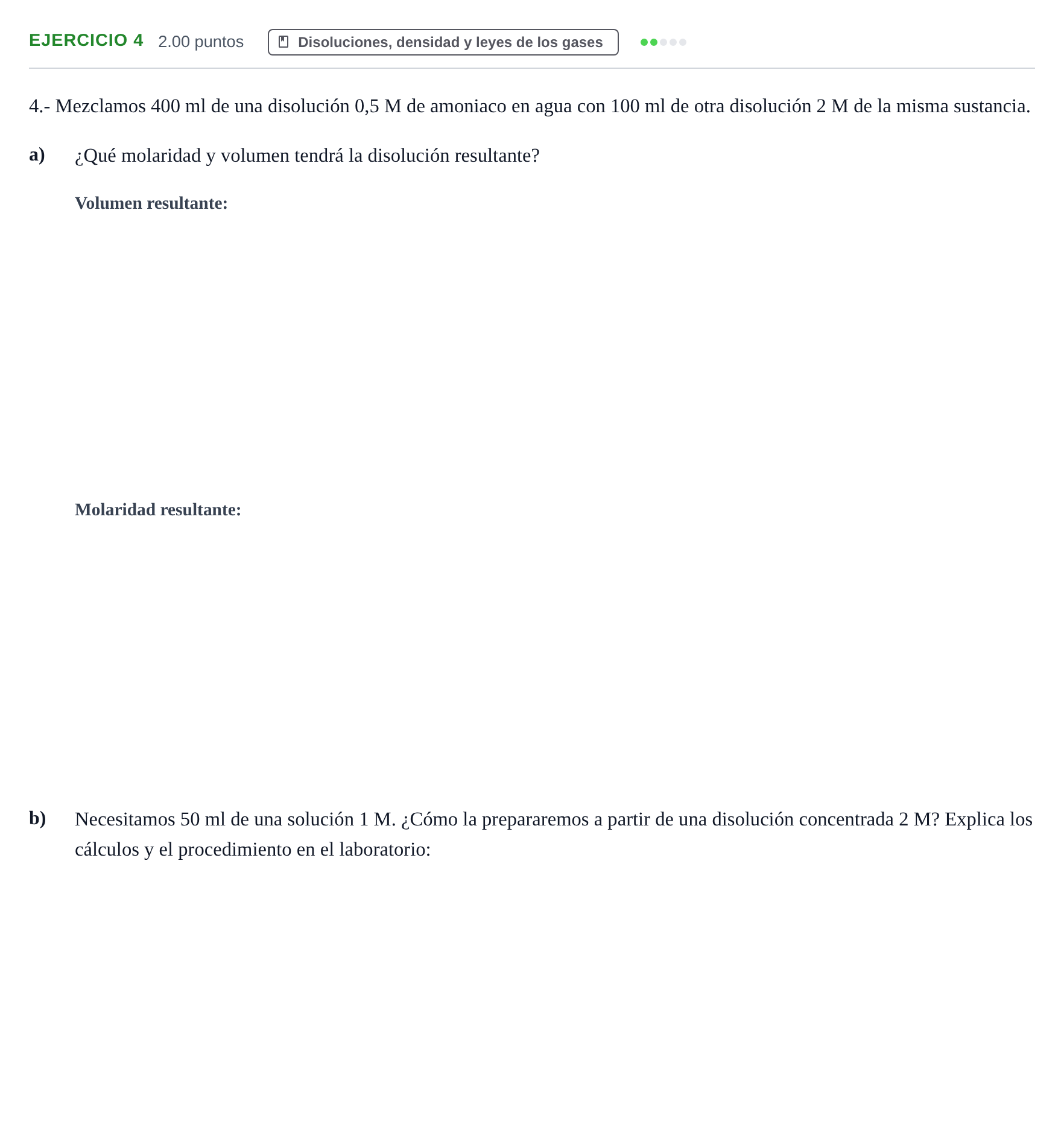 Enunciado: Problema 4 · Ciencias Generales PAU Extremadura Ordinaria 2024