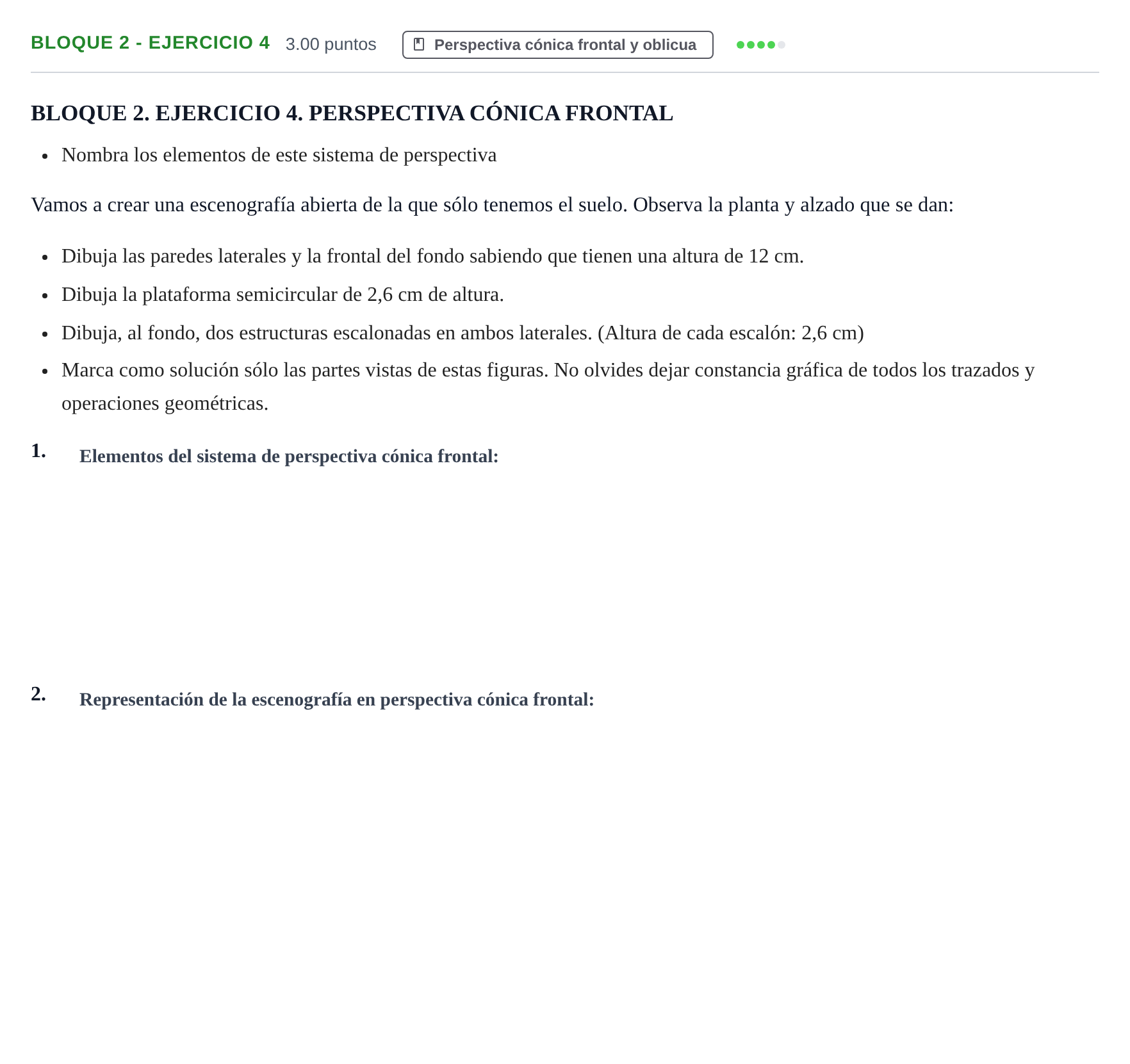 Enunciado: Bloque 2 - Ejercicio 4 · Dibujo Técnico Aplicado a las Artes Plásticas y al Diseño PAU Extremadura Ordinaria 2024