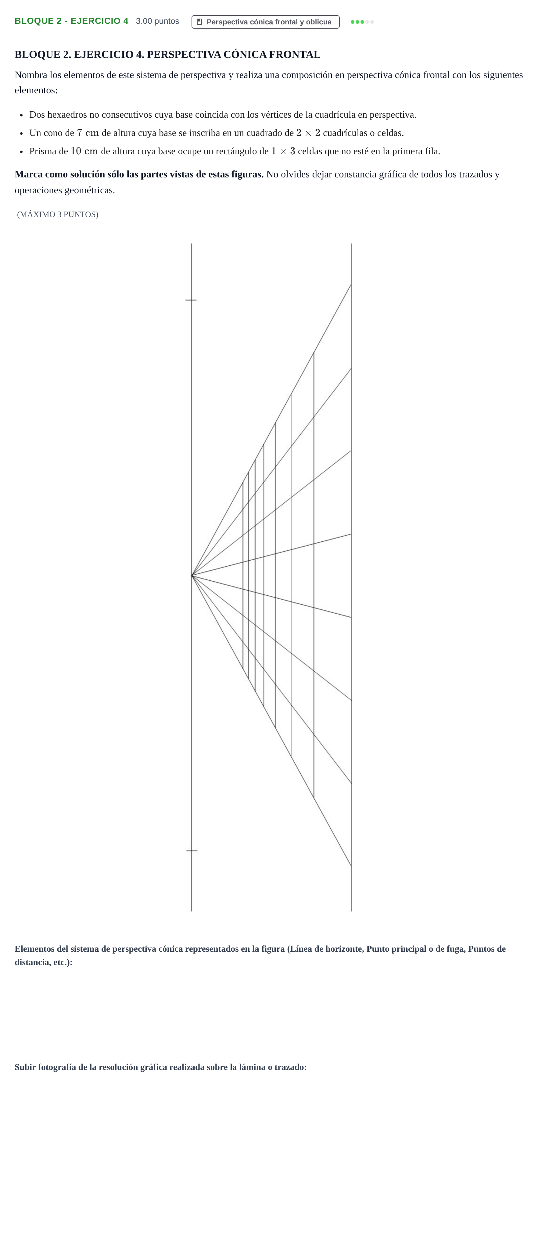 Enunciado: Bloque 2 - Ejercicio 4 · Dibujo Técnico Aplicado a las Artes Plásticas y al Diseño PAU Extremadura Extraordinaria 2024