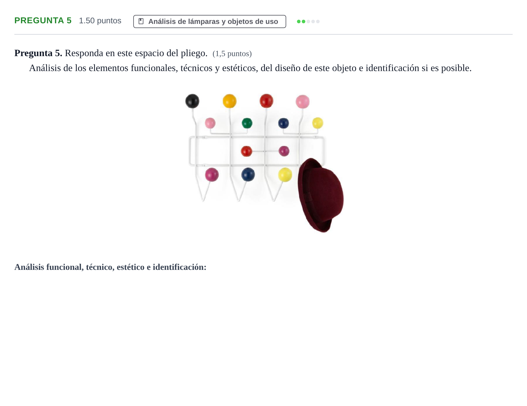 Enunciado: Pregunta 5 · Diseño PAU Asturias Ordinaria 2023