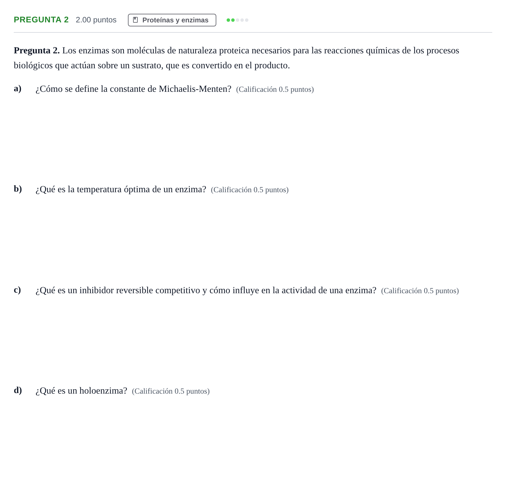 Enunciado: Pregunta 2 · Biología PAU Asturias Extraordinaria 2023