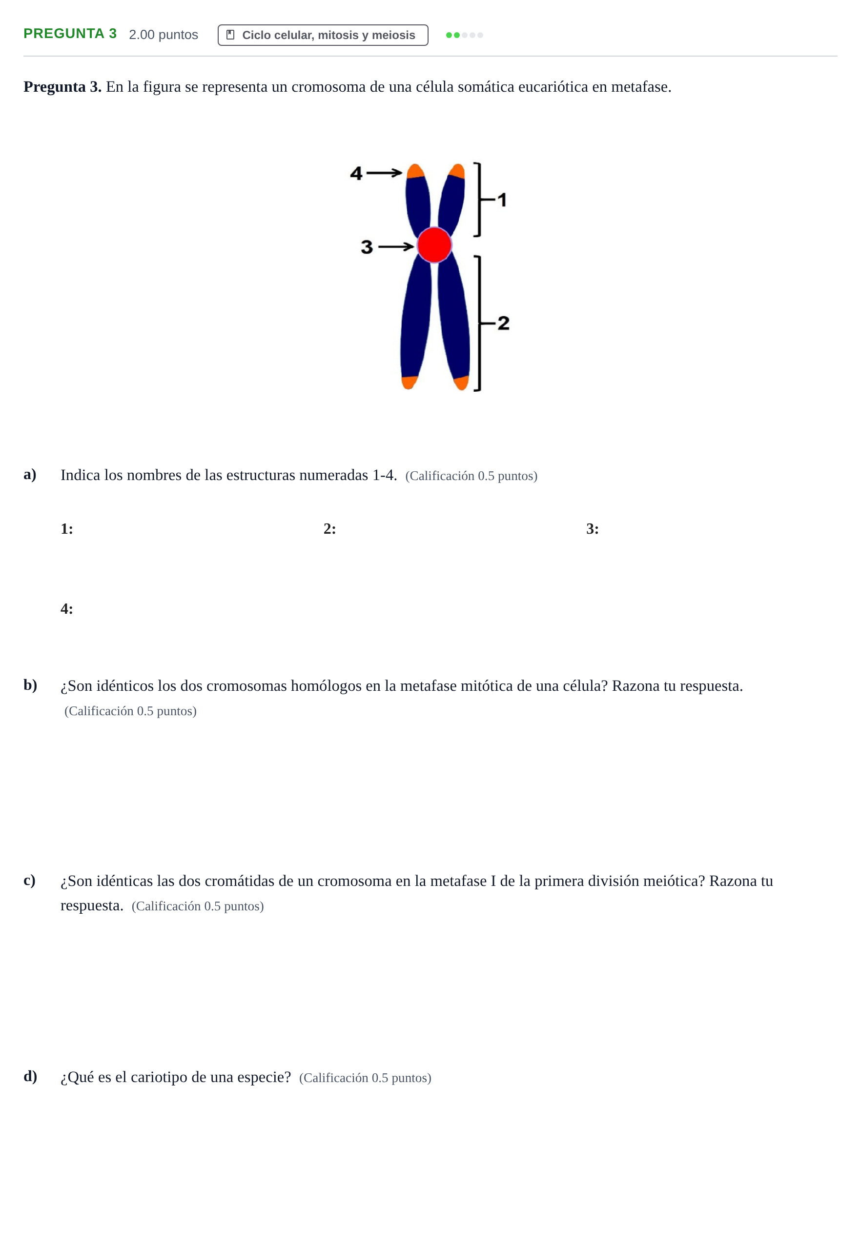 Enunciado: Pregunta 3 · Biología PAU Asturias Extraordinaria 2023